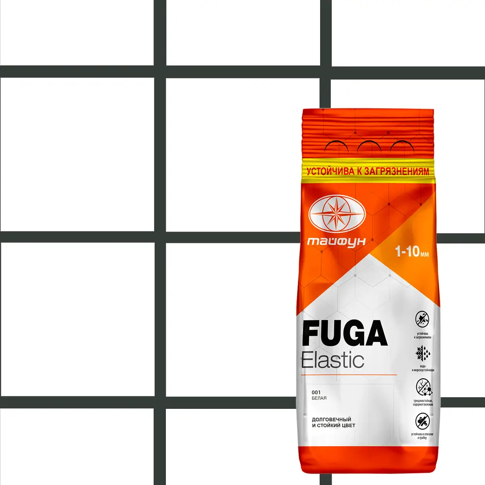 Фото Затирка цементная Тайфун Fuga Elastic №037 цвет графитовый 2 кг Фото Затирка цементная Тайфун Fuga Elastic №037 цвет графитовый 2 кг