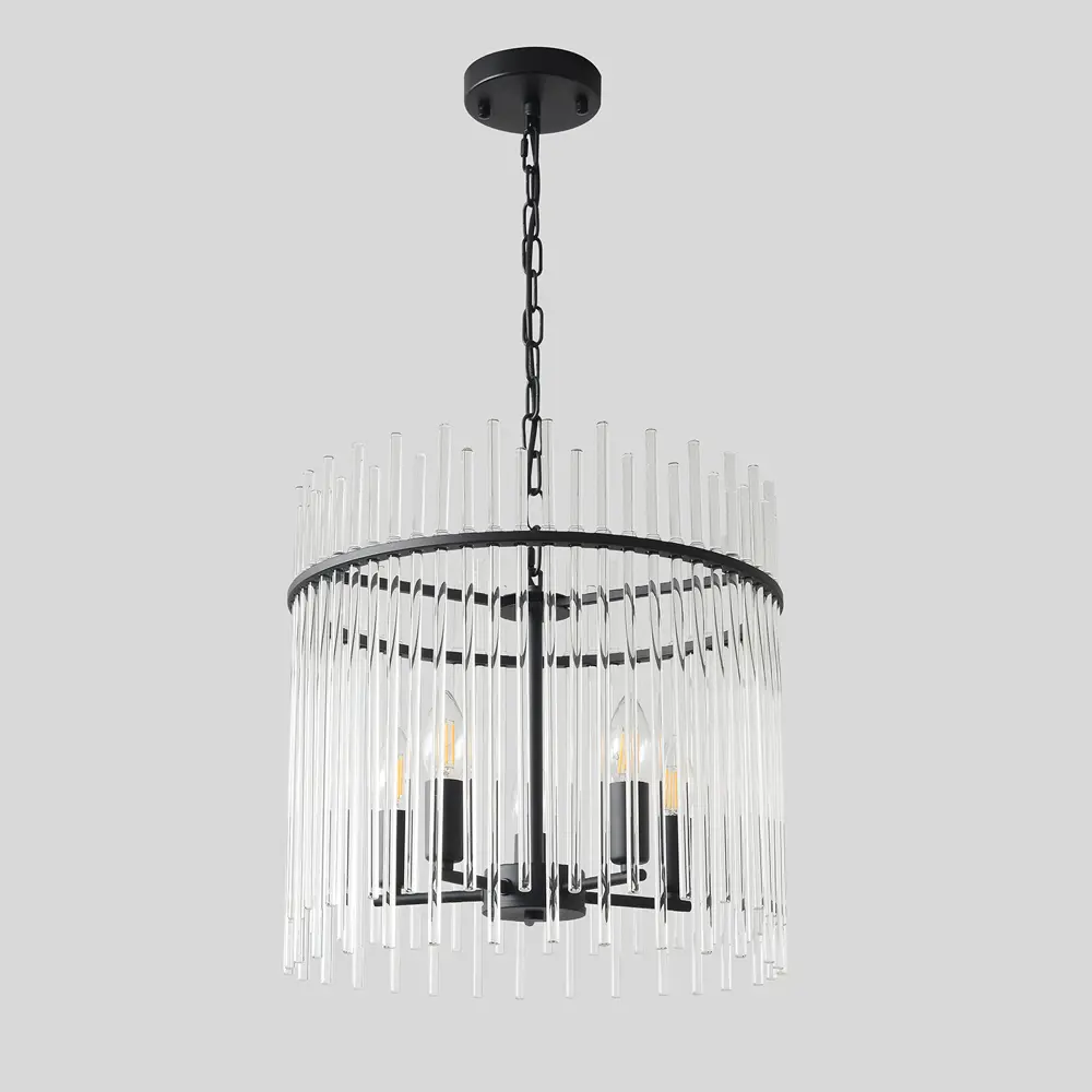 Фото Люстра подвесная Crystal Lux 305_0386 5 ламп 10 м² цвет черный Фото Люстра подвесная Crystal Lux 305_0386 5 ламп 10 м² цвет черный