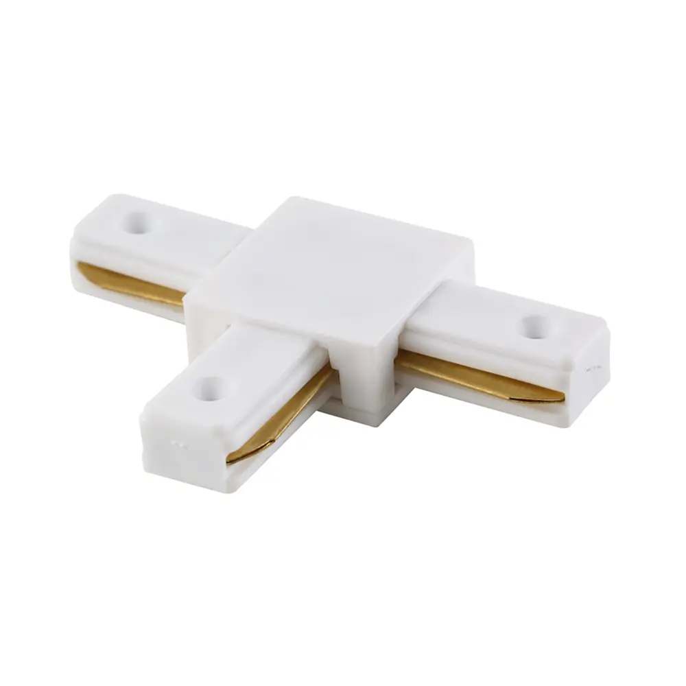 Фото 2 Коннектор Crystal Lux 005_1408 т-образный жесткий для соединения трековых шинопроводов однофазных цвет белый Фото 2 Коннектор Crystal Lux 005_1408 т-образный жесткий для соединения трековых шинопроводов однофазных цвет белый