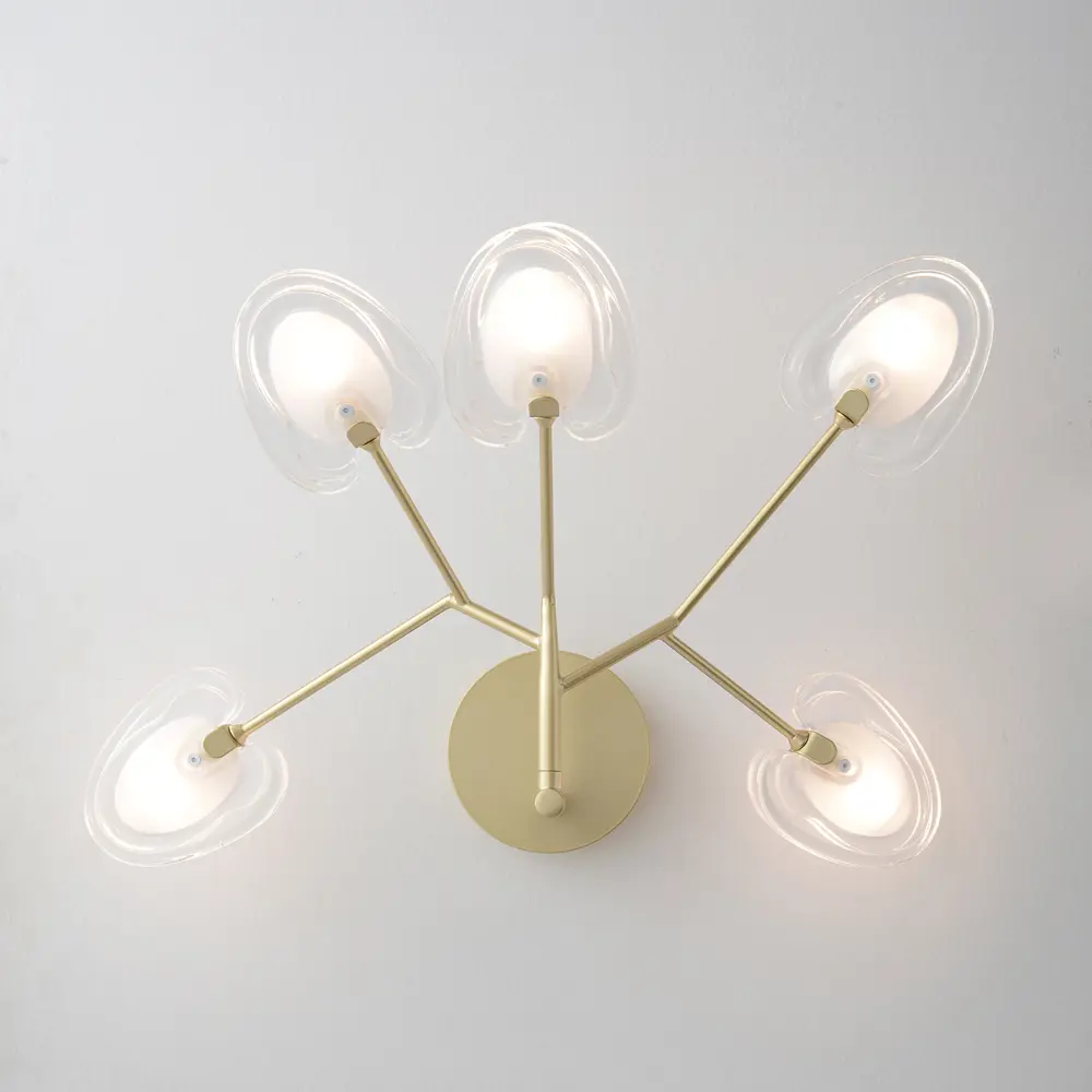 Фото 2 Настенный светильник Crystal Lux Sole ap5 gold 3021_405 цвет золото Фото 2 Настенный светильник Crystal Lux Sole ap5 gold 3021_405 цвет золото