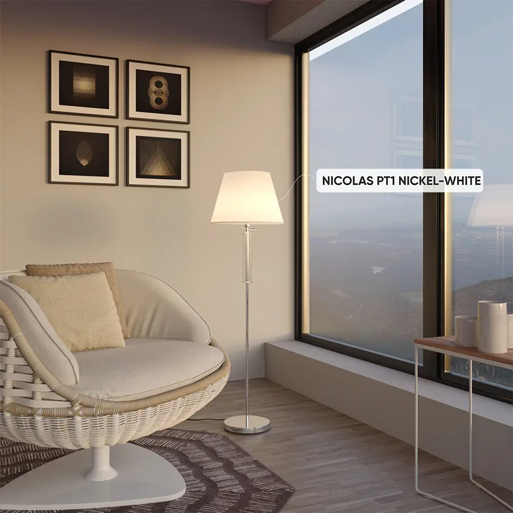 Фото Торшер Crystal Lux 601/3400 цвет серый/серебристый Фото Торшер Crystal Lux 601/3400 цвет серый/серебристый