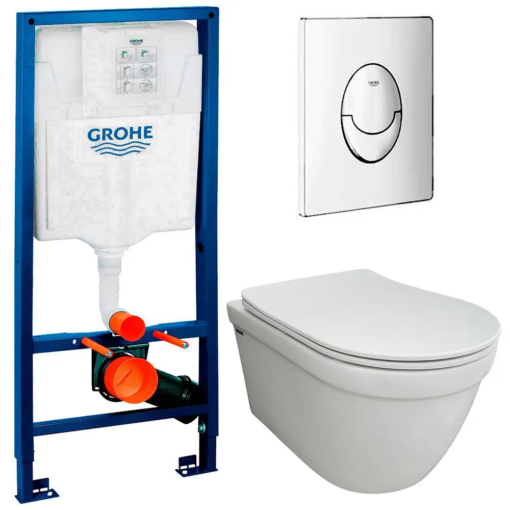 Фото 11 Комплект инсталляция Grohe Rapid SL 38721001 с унитазом Bloomix Rapid SL1233R/UF3 безободковый, цвет белый Фото 11 Комплект инсталляция Grohe Rapid SL 38721001 с унитазом Bloomix Rapid SL1233R/UF3 безободковый, цвет белый