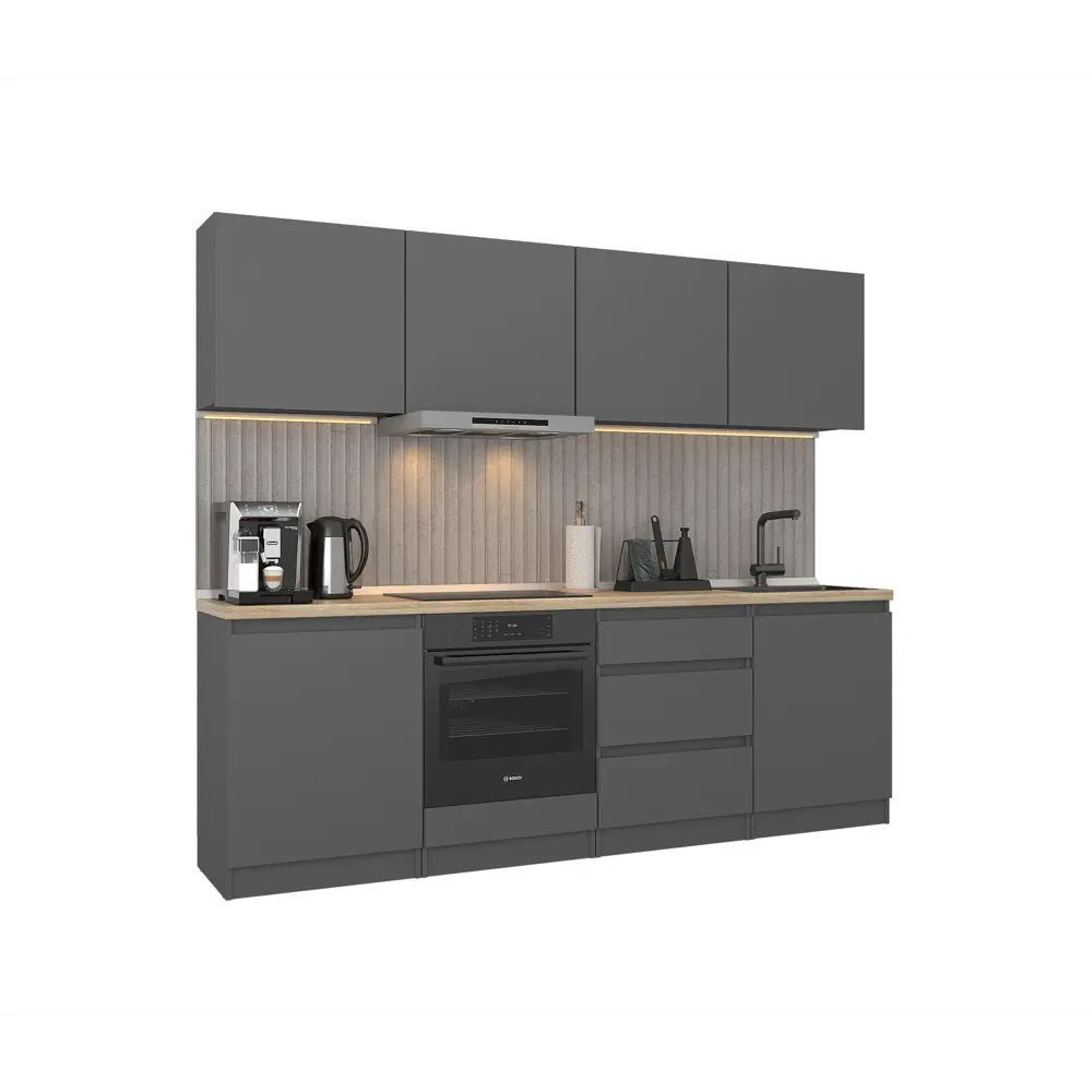 Фото 2 Модуль Столплит Леон 3024000000011 240x200x46 см ЛДСП цвет серый Фото 2 Модуль Столплит Леон 3024000000011 240x200x46 см ЛДСП цвет серый