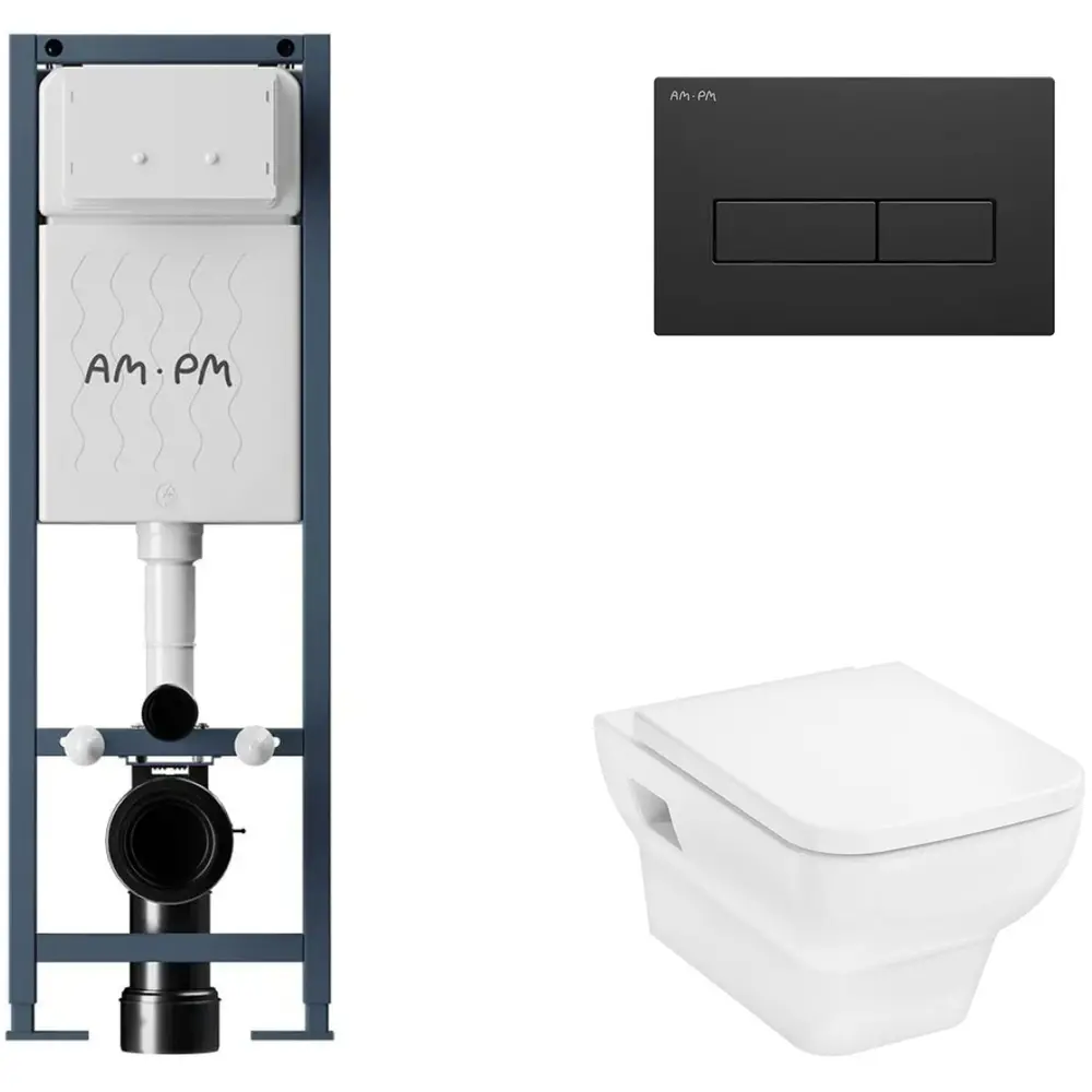 Фото 7 Инсталляция AM.PM I012711.0338 ErgoFit с клавишей смыва ErgoFit M черный матовый Hansgrohe CreekTide Q унитаз 540x360 белый Фото 7 Инсталляция AM.PM I012711.0338 ErgoFit с клавишей смыва ErgoFit M черный матовый Hansgrohe CreekTide Q унитаз 540x360 белый