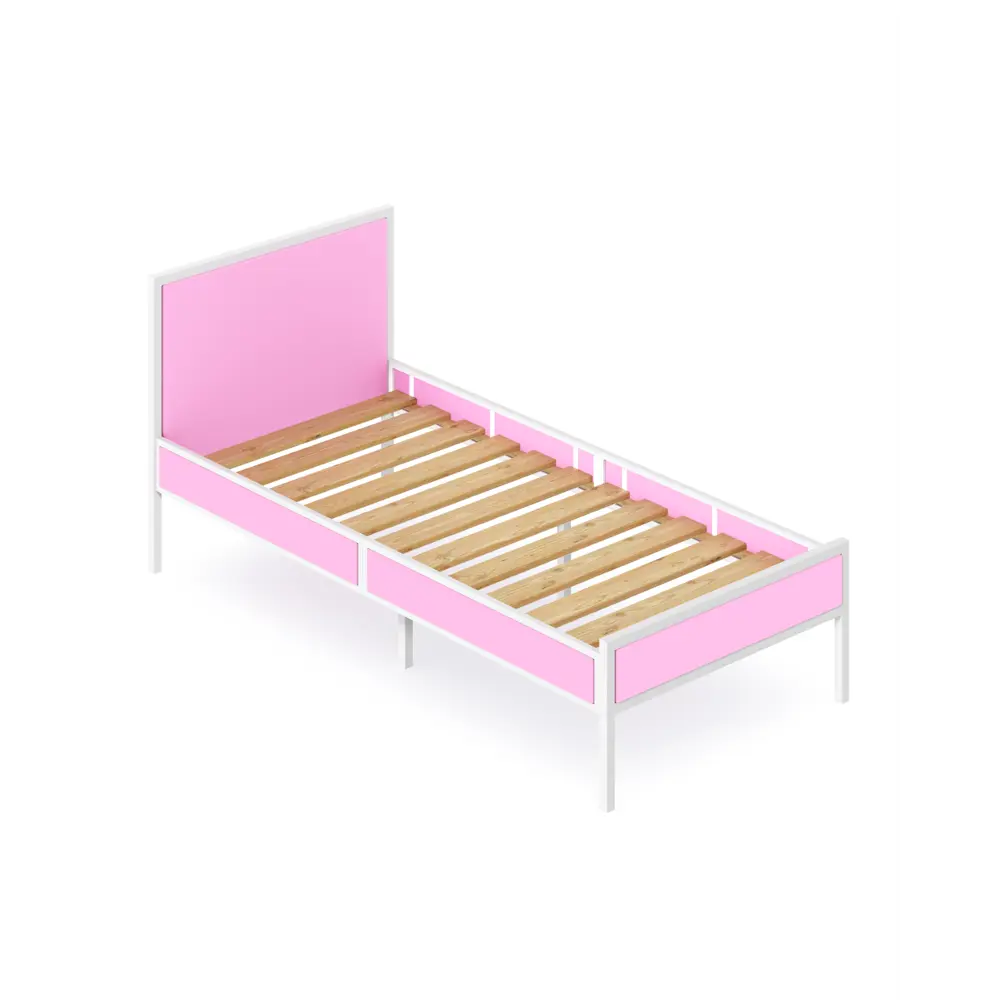 Фото 2 Кровать Solarius kr80loft-roz-white 85 x 90 x 206 см сосна цвет розовый, белый Фото 2 Кровать Solarius kr80loft-roz-white 85 x 90 x 206 см сосна цвет розовый, белый