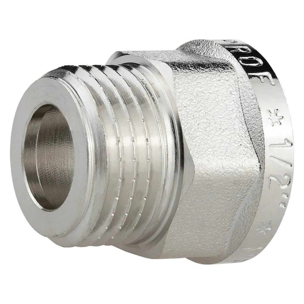 Фото Переходник для гибкой подводки MPF 1/2" ВР-НР латунь Фото Переходник для гибкой подводки MPF 1/2" ВР-НР латунь