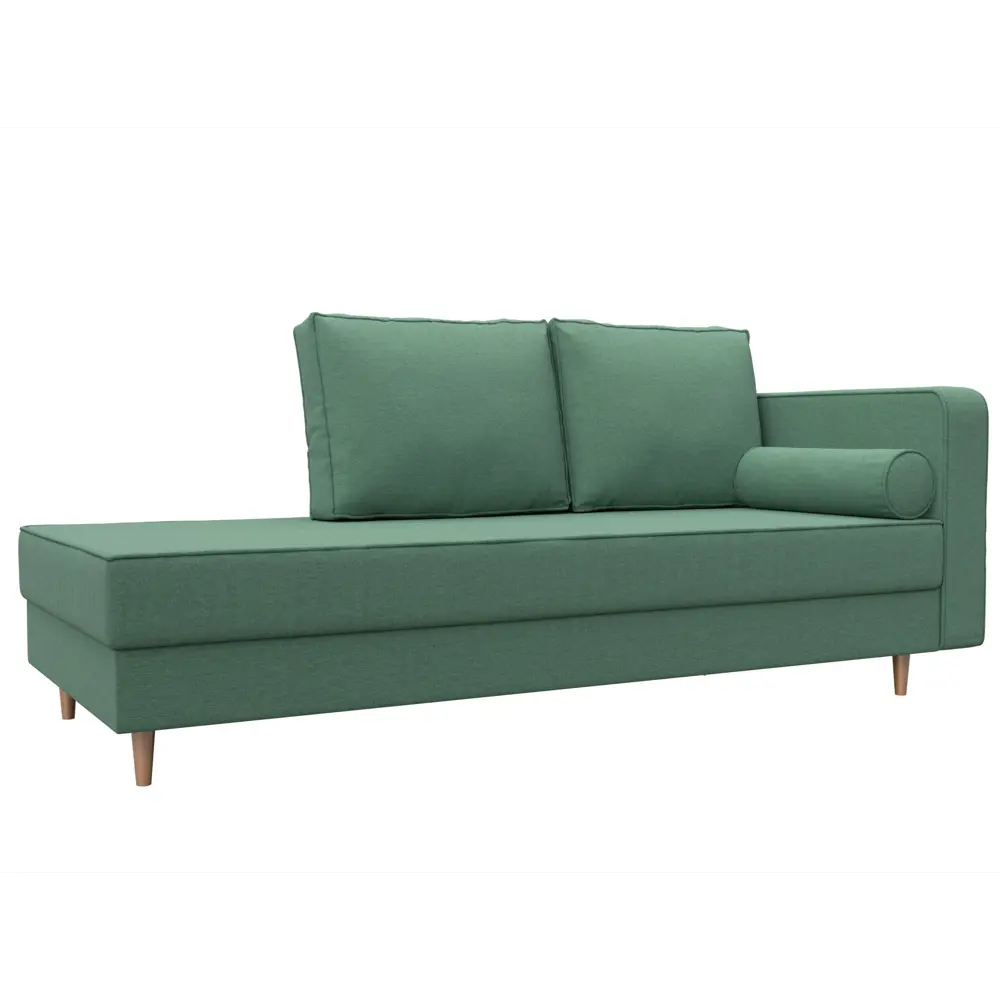 Фото Кушетка Прайм правая Лига диванов 123657 212x77x81 см рогожка цвет амур 11 зеленый Фото Кушетка Прайм правая Лига диванов 123657 212x77x81 см рогожка цвет амур 11 зеленый