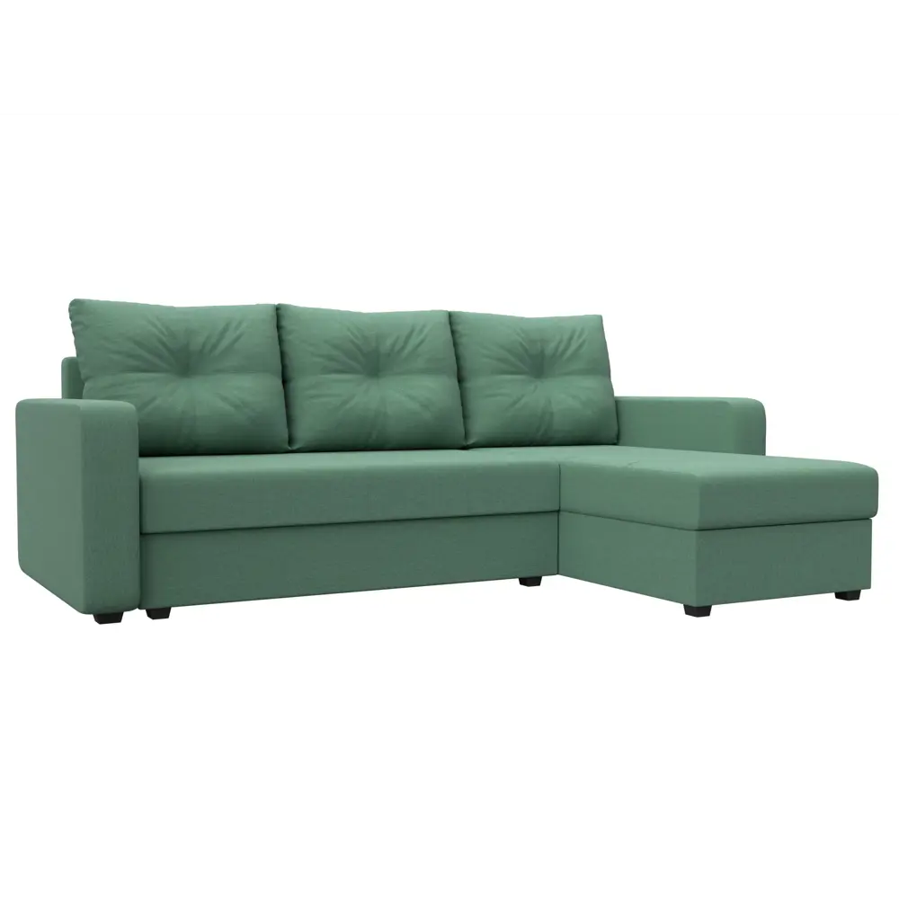 Фото Диван угловой Ливерпуль Лайт правый угол Лига диванов 125987 230x88x140 см рогожка цвет амур 11 зеленый Фото Диван угловой Ливерпуль Лайт правый угол Лига диванов 125987 230x88x140 см рогожка цвет амур 11 зеленый