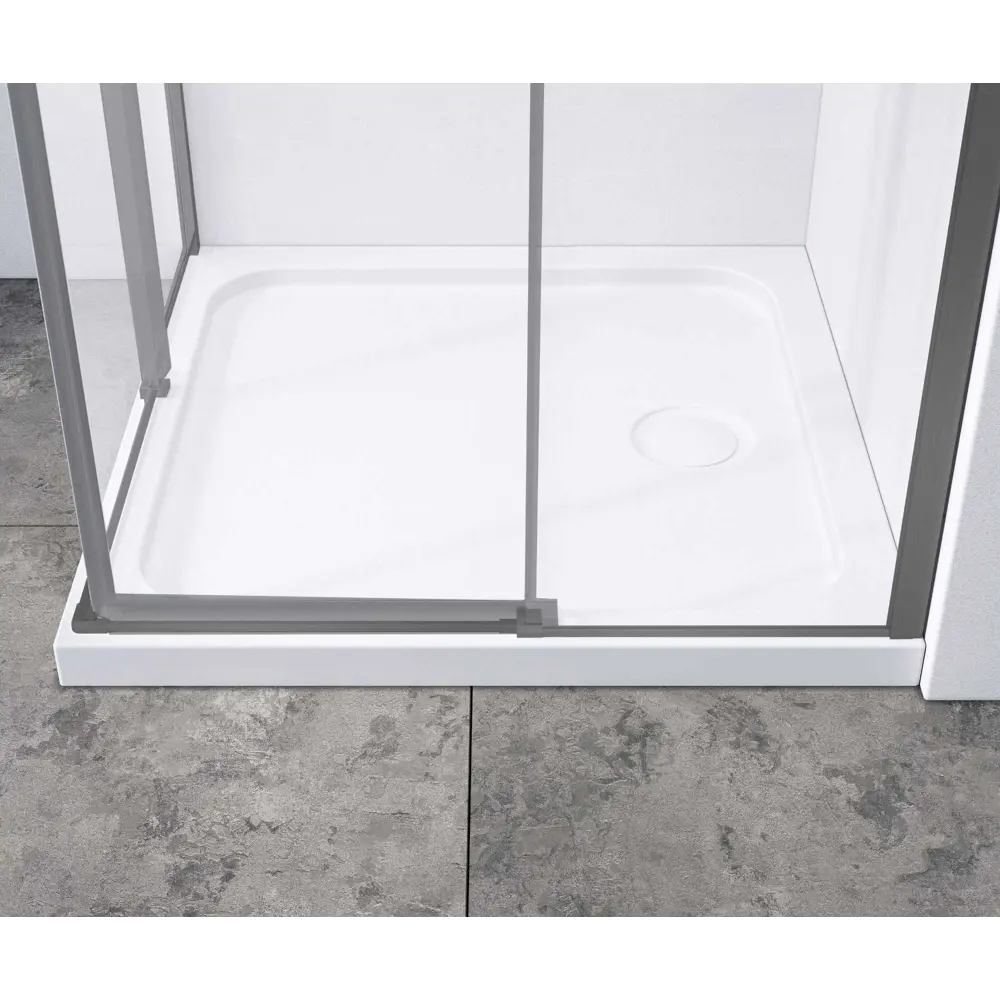 Фото Душевой уголок Vincea Slim-N VSS-4SN8010CLGM прямоугольный 100x80см антрацит профиль эффект стекла прозрачное закаленное стекло Фото Душевой уголок Vincea Slim-N VSS-4SN8010CLGM прямоугольный 100x80см антрацит профиль эффект стекла прозрачное закаленное стекло