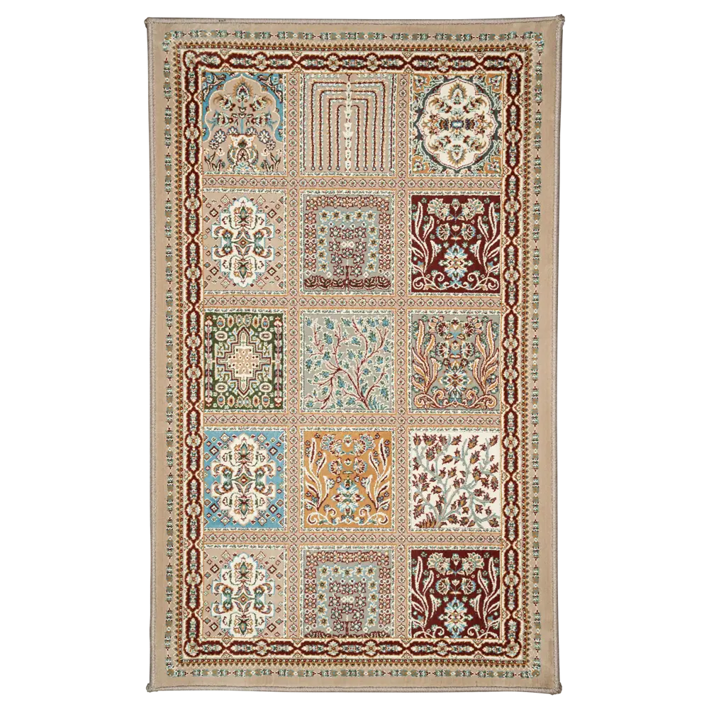 Фото Ковер Mosaic 50x80 см полиэстер цвет бежевый Фото Ковер Mosaic 50x80 см полиэстер цвет бежевый