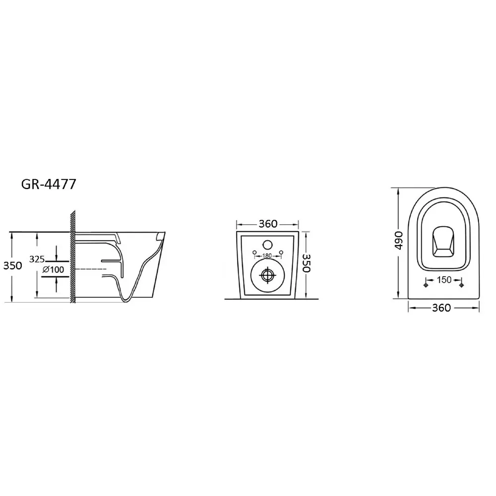 Фото 9 Чаша для подвесного унитаза Grossman GR-4477S Фото 9 Чаша для подвесного унитаза Grossman GR-4477S