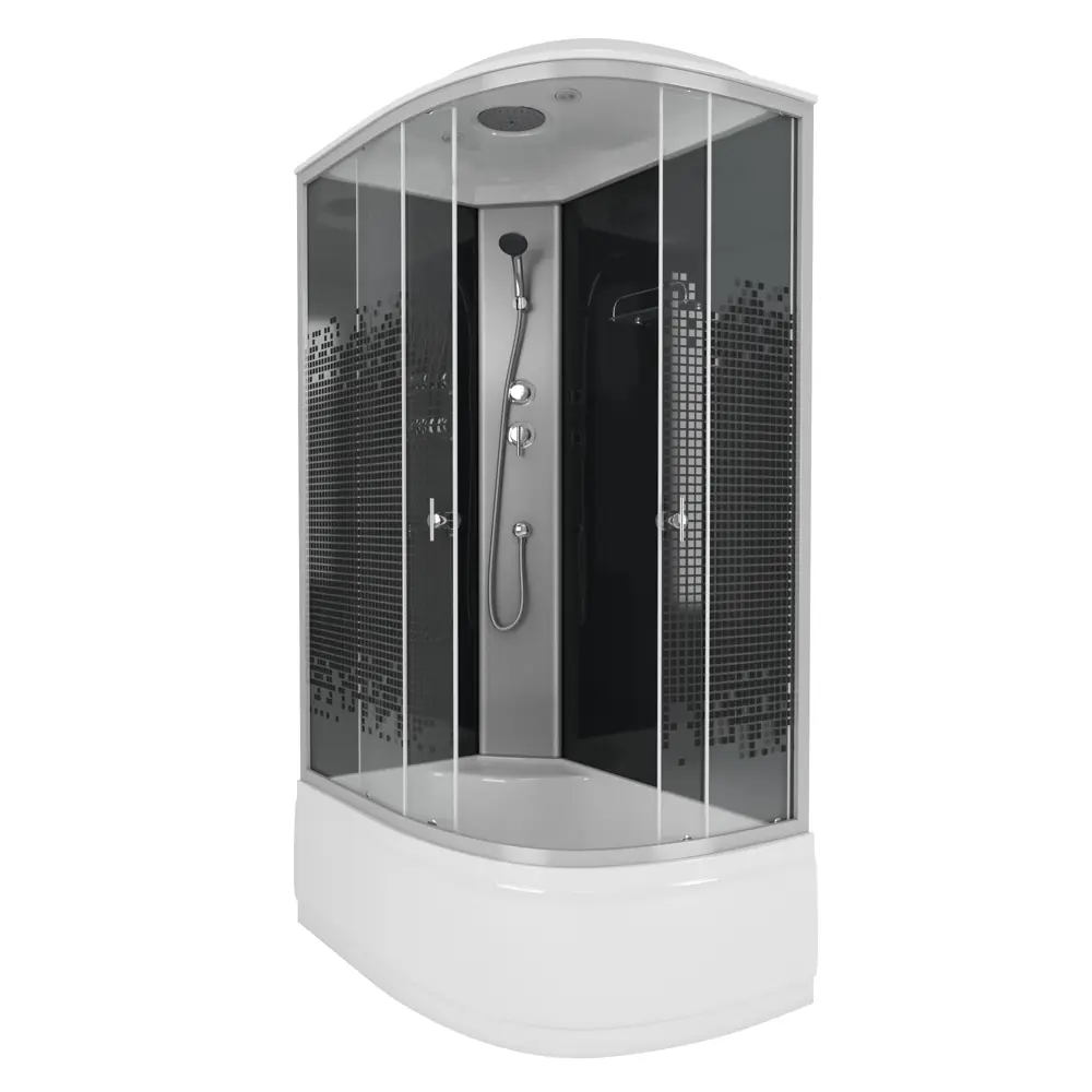 Фото 13 Душевая кабина Niagara NG-7510-14L Black 120x80x215 высокий поддон ассиметричный 40см стекло мозаика Фото 13 Душевая кабина Niagara NG-7510-14L Black 120x80x215 высокий поддон ассиметричный 40см стекло мозаика