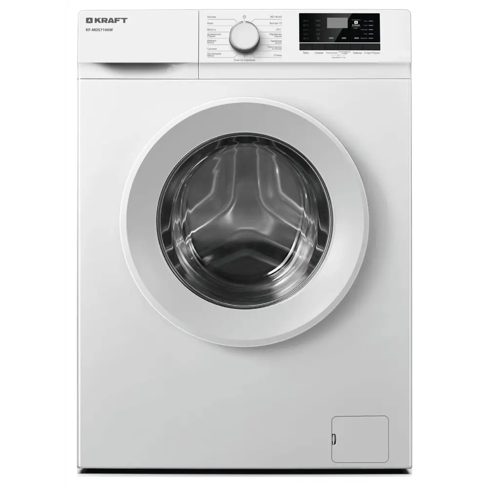 Фото 2 Стиральная машина Kraft Kf-mds7106w 60x84x45 см 7 кг цвет белый Фото 2 Стиральная машина Kraft Kf-mds7106w 60x84x45 см 7 кг цвет белый
