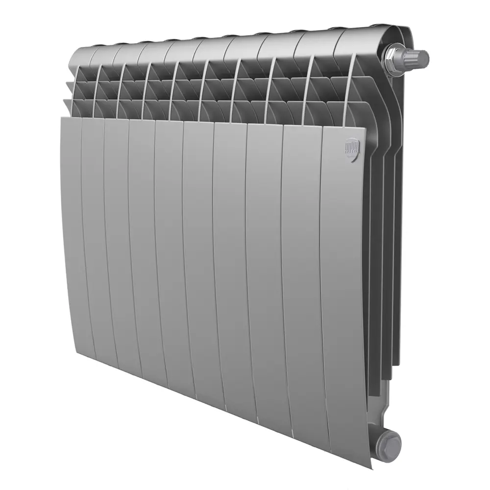Фото Радиатор секционный Royal Thermo Biliner 500/87 10 секций нижнее подключение биметалл серый Фото Радиатор секционный Royal Thermo Biliner 500/87 10 секций нижнее подключение биметалл серый