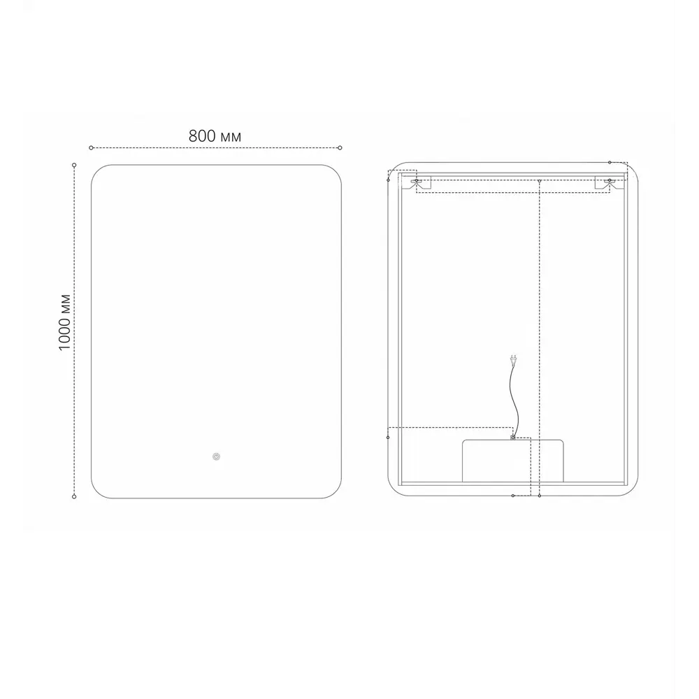 Фото 2 Зеркало для ванной Grossman Elegans-промо 17801001 с подсветкой 4.5x100см Фото 2 Зеркало для ванной Grossman Elegans-промо 17801001 с подсветкой 4.5x100см