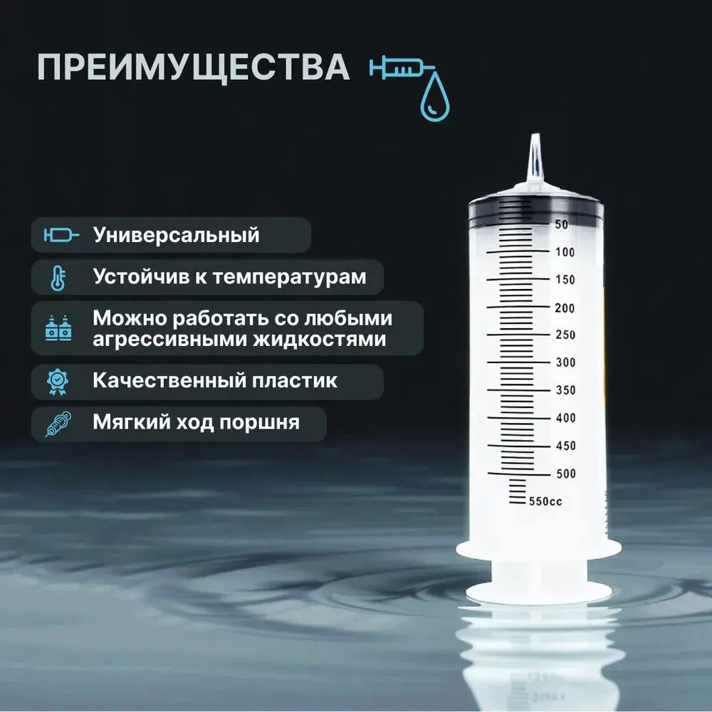 Фото 3 Шприц пластиковый для масла Vitatools 350 мл Фото 3 Шприц пластиковый для масла Vitatools 350 мл