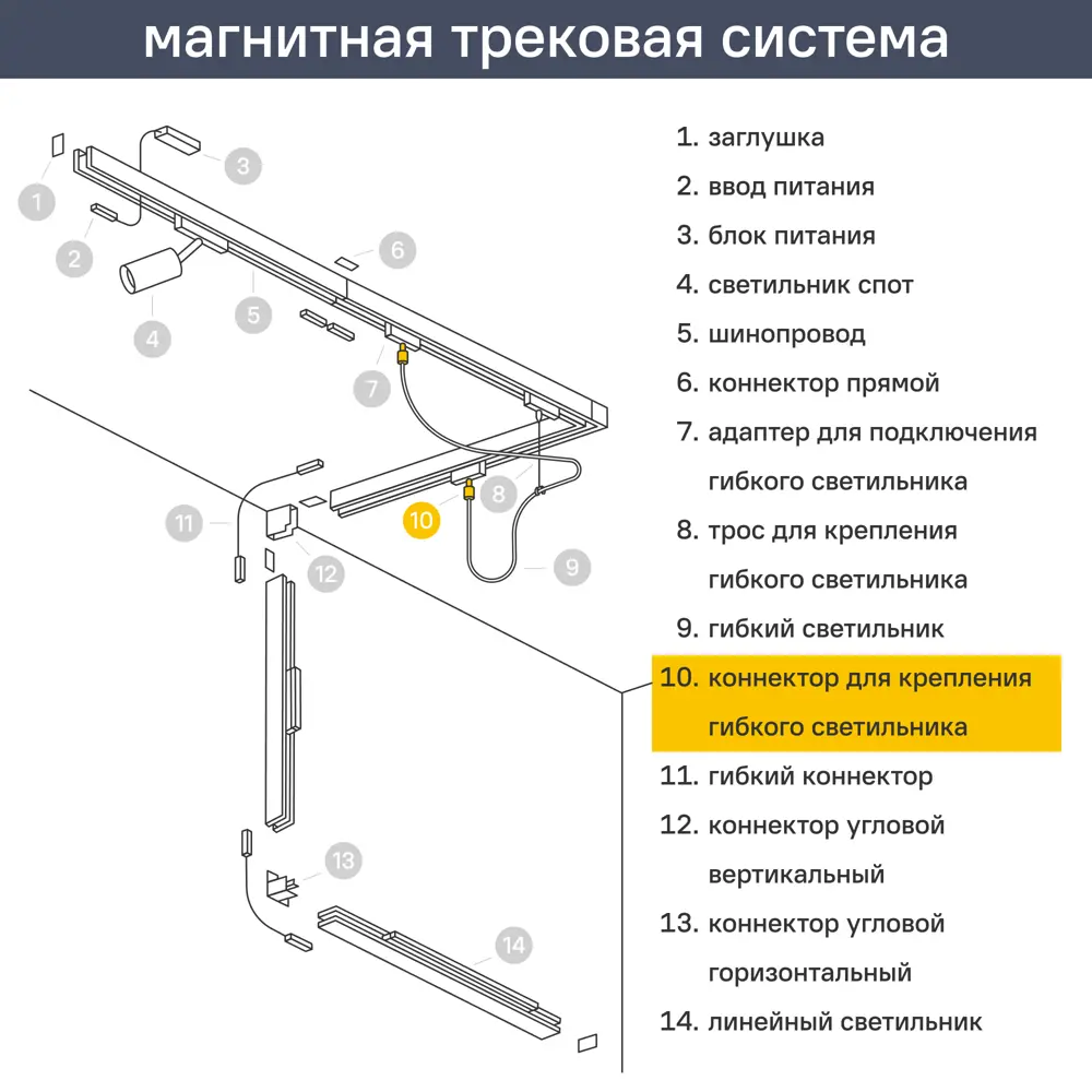 Фото 7 Коннектор Arte Lamp «Optima» для крепления гибкого светильника Фото 7 Коннектор Arte Lamp «Optima» для крепления гибкого светильника