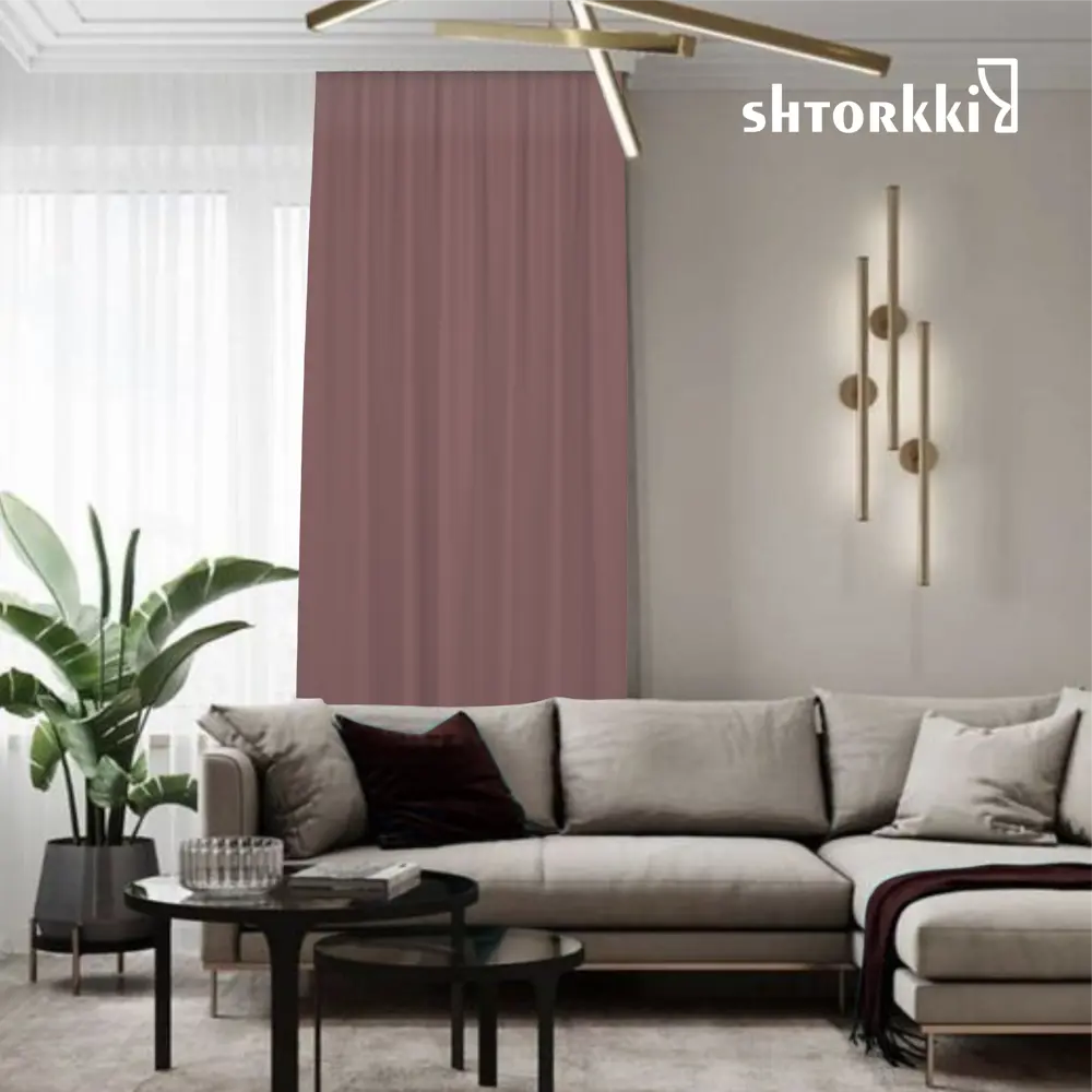 Фото 9 Комплект штор Shtorkki блэкаут Dark Pink 150x285 см 2 шт