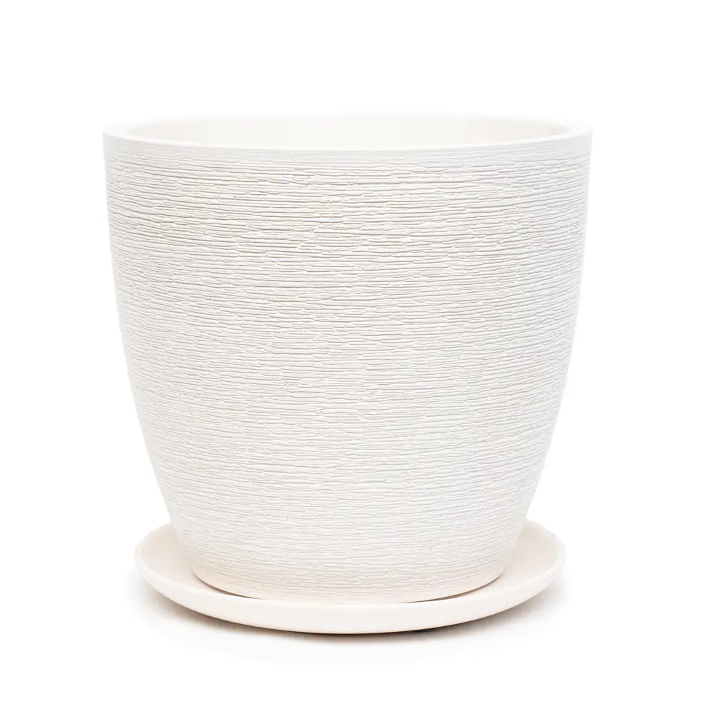 Фото Горшок цветочный Гнездо Композит d 30 см 27.8 см 13 л бетон белый