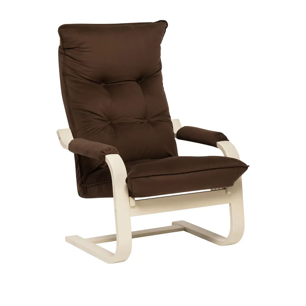 Фото Кресло-качалка Leset 8586 Оливер 68.5x110x80 см велюр цвет коричневый Фото Кресло-качалка Leset 8586 Оливер 68.5x110x80 см велюр цвет коричневый