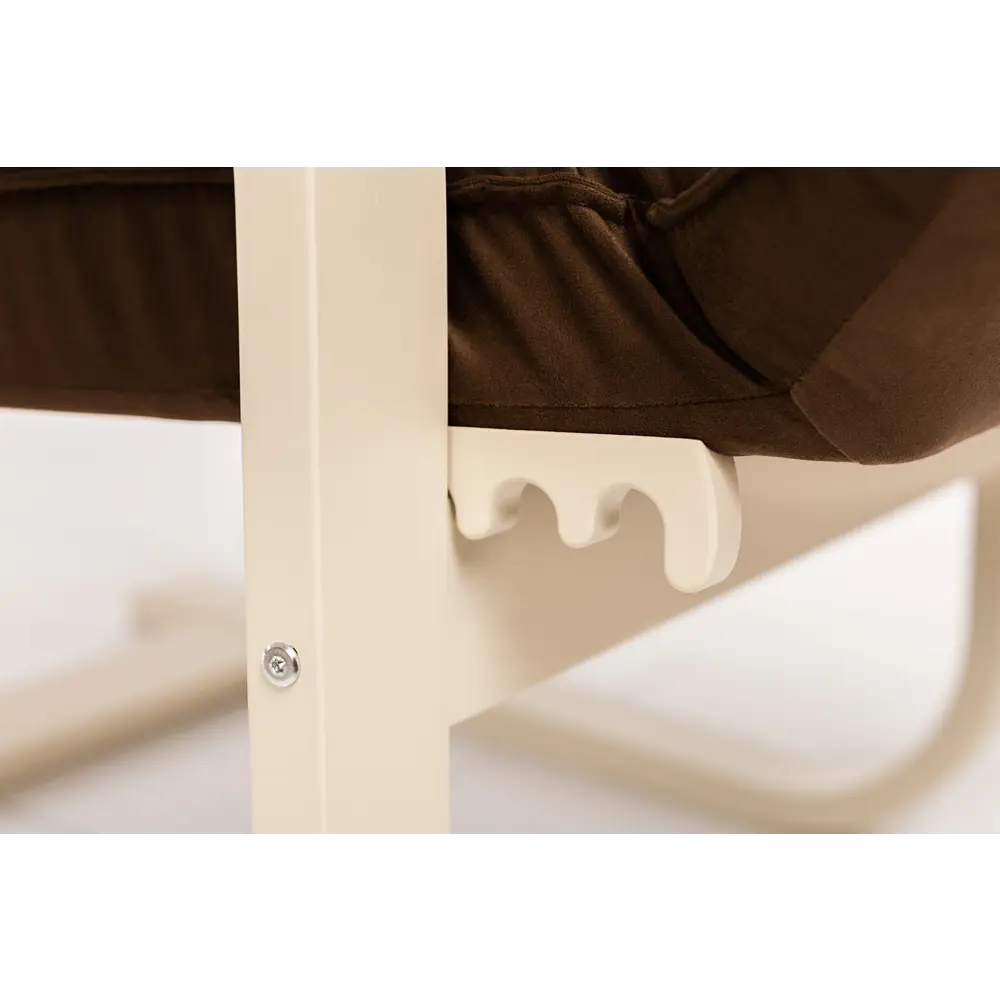 Фото 8 Кресло-качалка Leset 8586 Оливер 68.5x110x80 см велюр цвет коричневый