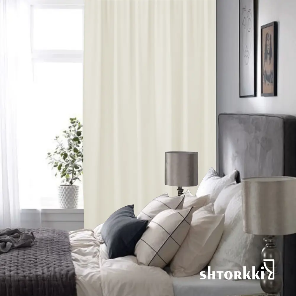 Фото 12 Комплект штор Shtorkki блэкаут Ivory 100x250 см 2 шт