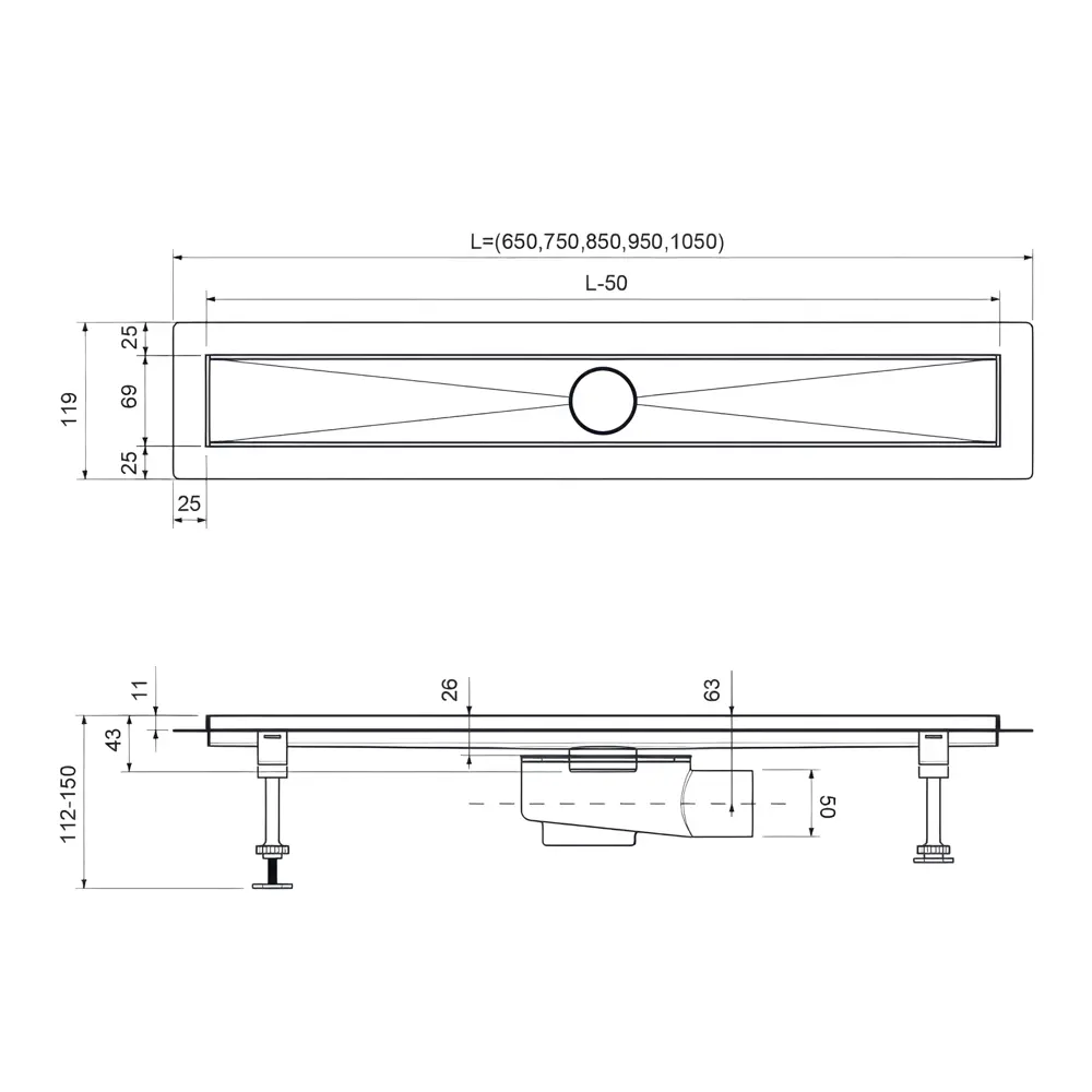 Фото 5 Трап для душа Timo DS230210/01 комбинированный затвор 11.9x100.5 см нержавеющая сталь Фото 5 Трап для душа Timo DS230210/01 комбинированный затвор 11.9x100.5 см нержавеющая сталь