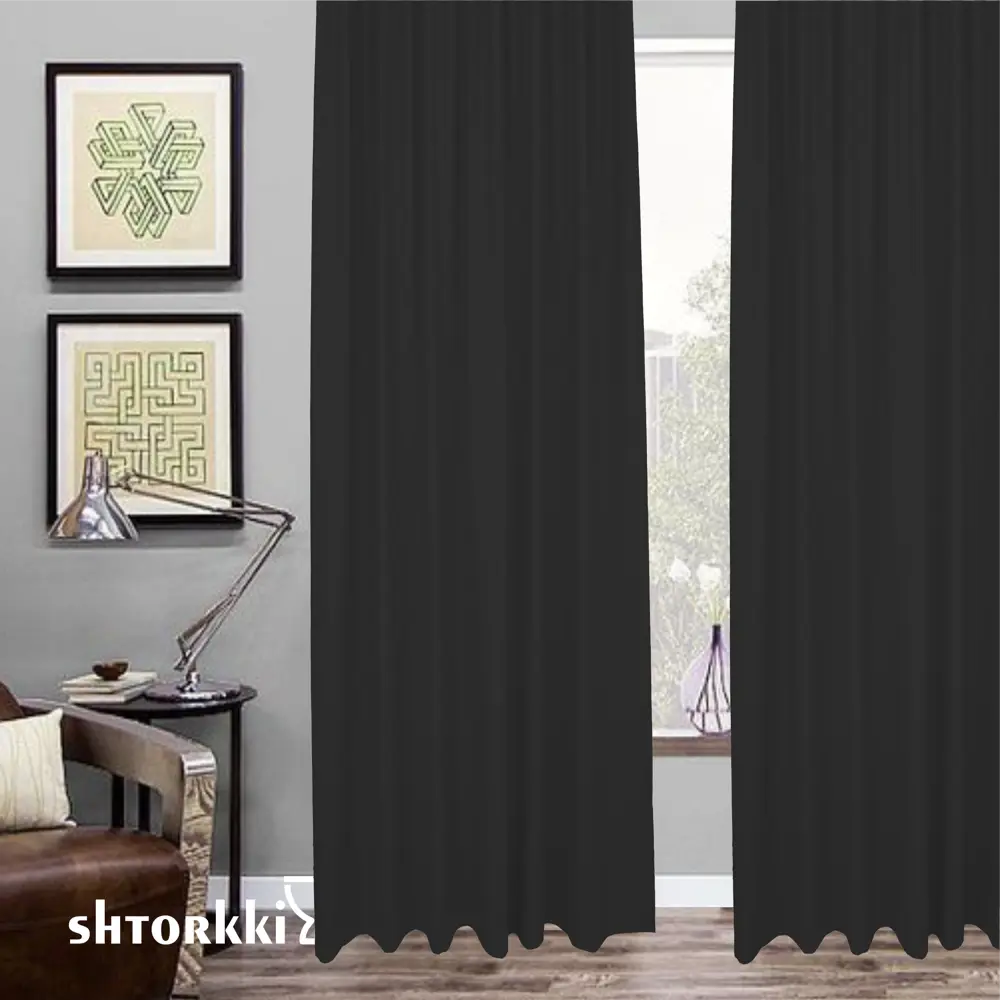 Фото 3 Комплект штор на ленте со скрытыми петлями Shtorkki Black IBL175266-41 87.50x266 см цвет черный Фото 3 Комплект штор на ленте со скрытыми петлями Shtorkki Black IBL175266-41 87.50x266 см цвет черный