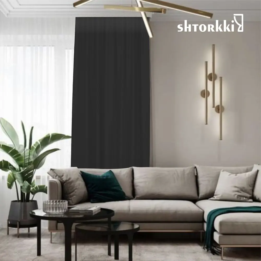 Фото 10 Комплект штор на ленте со скрытыми петлями Shtorkki Black IBL175300-41 87.50x300 см цвет черный Фото 10 Комплект штор на ленте со скрытыми петлями Shtorkki Black IBL175300-41 87.50x300 см цвет черный