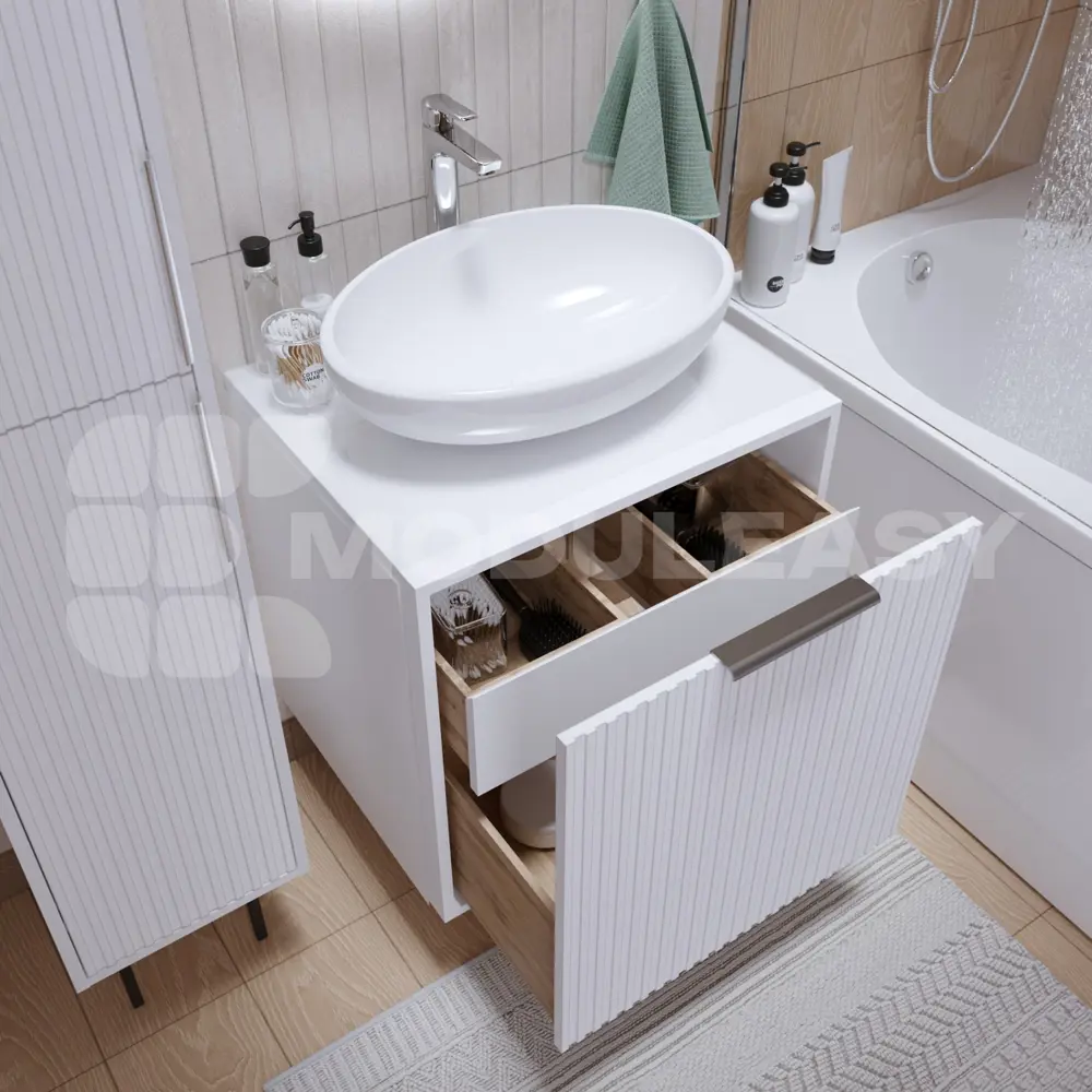 Фото 7 Тумба под раковину Moduleasy Eliss 60x60x45П 1я White Фото 7 Тумба под раковину Moduleasy Eliss 60x60x45П 1я White