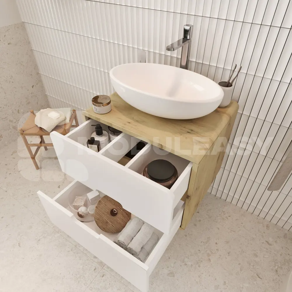 Фото 8 Тумба под раковину Moduleasy Twist 60x50x50П 2я орех лучистый солнечный/супермат айс Фото 8 Тумба под раковину Moduleasy Twist 60x50x50П 2я орех лучистый солнечный/супермат айс