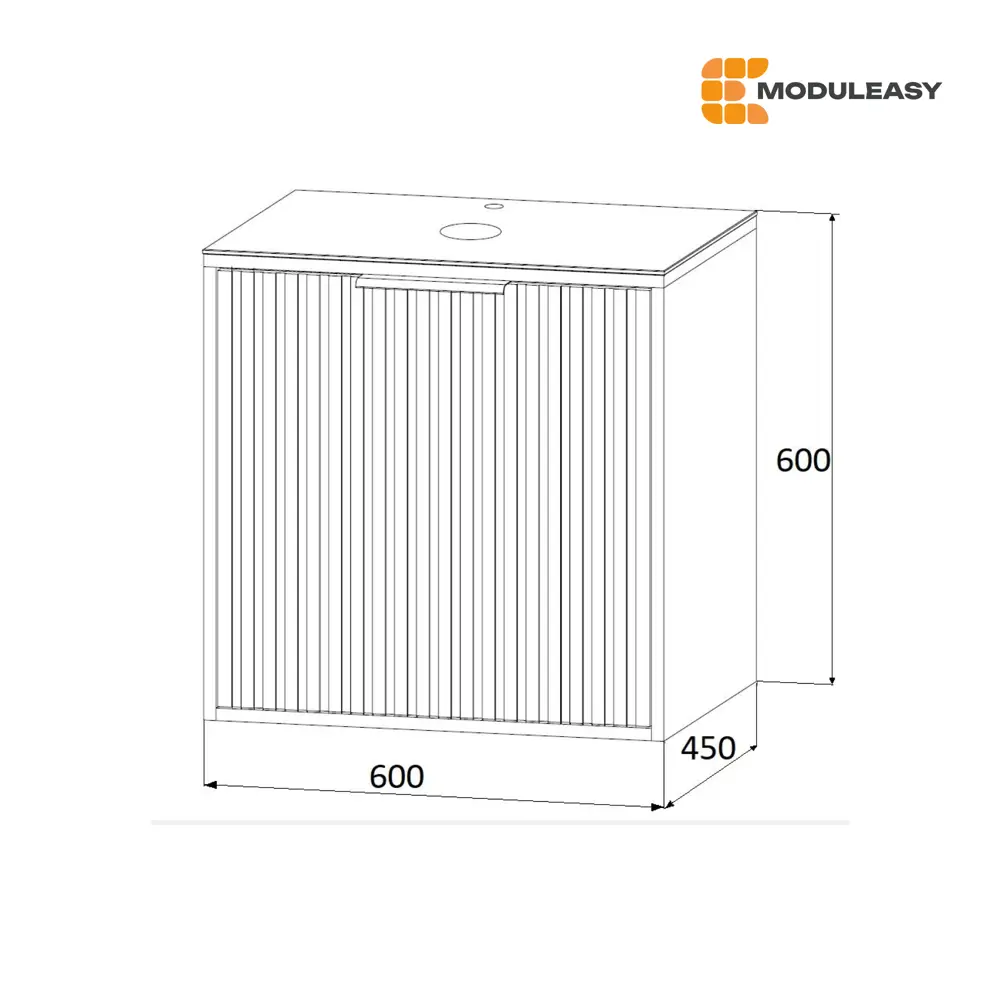 Фото 3 Тумба под раковину Moduleasy Eliss 60x60x45П 1я White Фото 3 Тумба под раковину Moduleasy Eliss 60x60x45П 1я White
