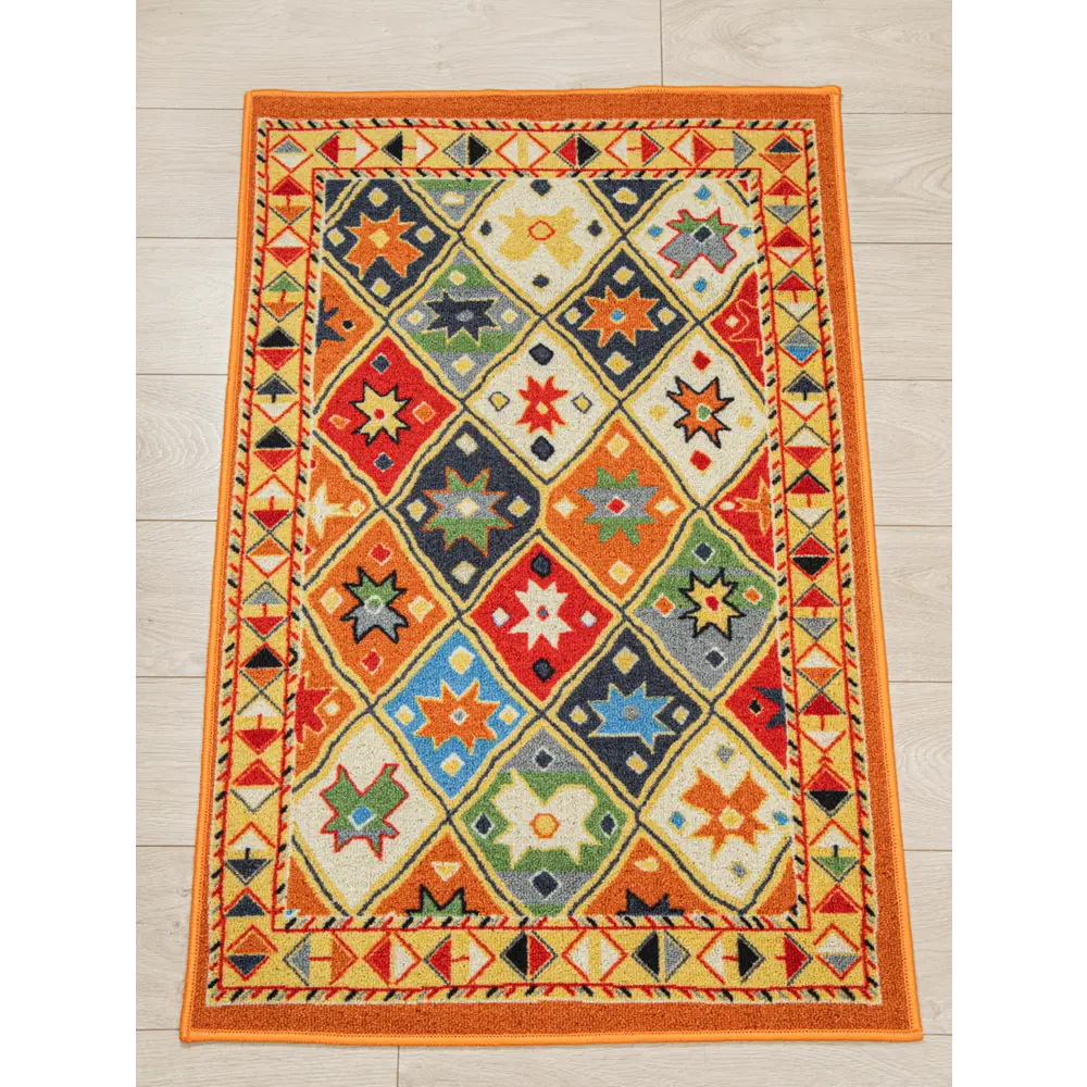 Фото Коврик декоративный Cleopatra Нью Соса SMR 80х120 (заказ) оранжевый ромб (60723) Фото Коврик декоративный Cleopatra Нью Соса SMR 80х120 (заказ) оранжевый ромб (60723)