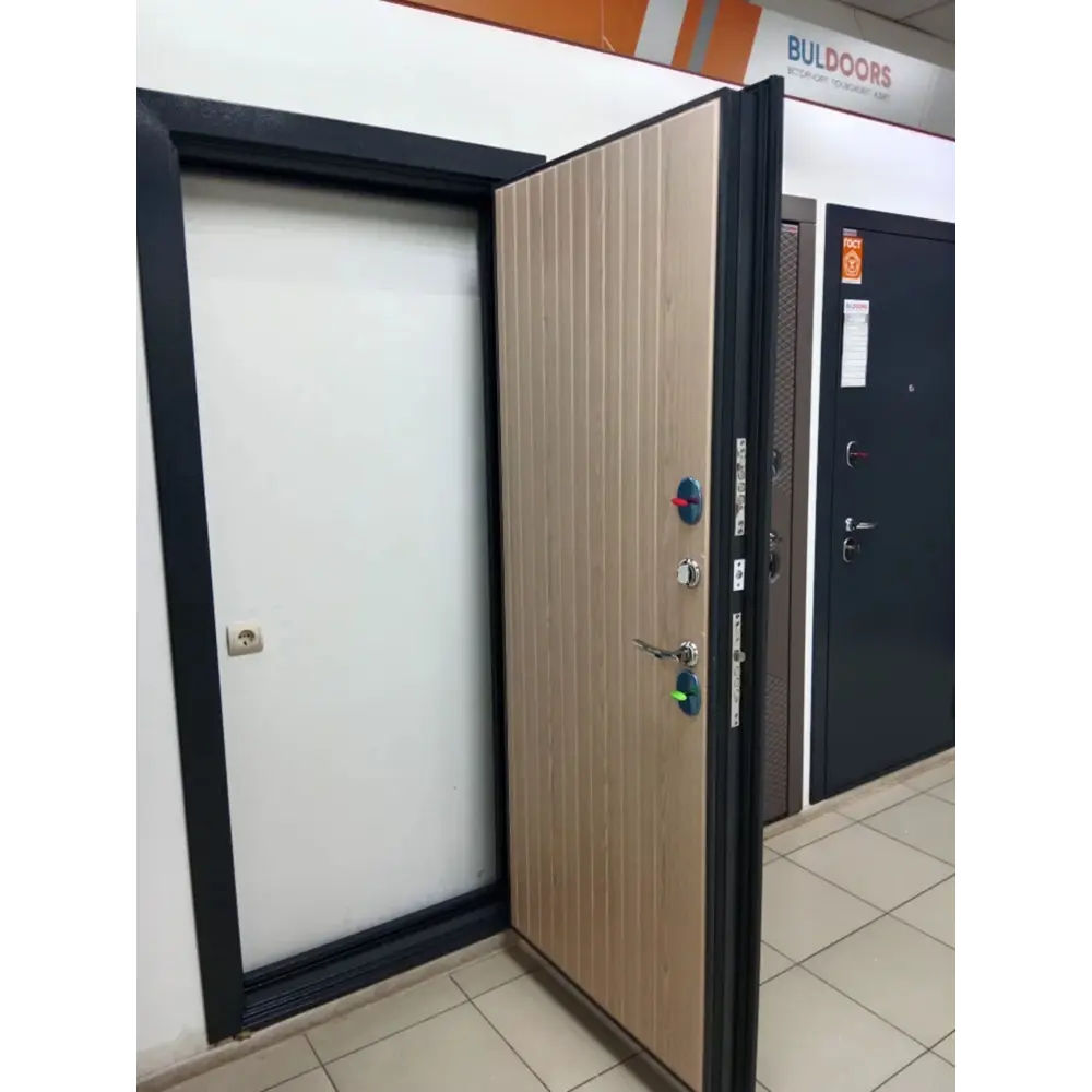 Фото 4 Входная дверь Buldoors Buldoors Termo левый 205x96см цвет букле графит/беленый дуб Фото 4 Входная дверь Buldoors Buldoors Termo левый 205x96см цвет букле графит/беленый дуб