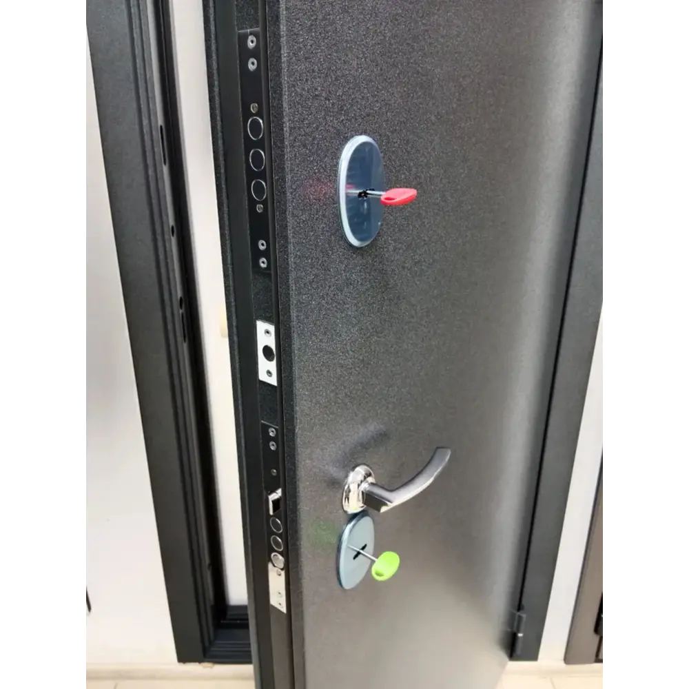 Фото 6 Входная дверь Buldoors Buldoors Termo правый 205x96см цвет букле графит/беленый дуб Фото 6 Входная дверь Buldoors Buldoors Termo правый 205x96см цвет букле графит/беленый дуб