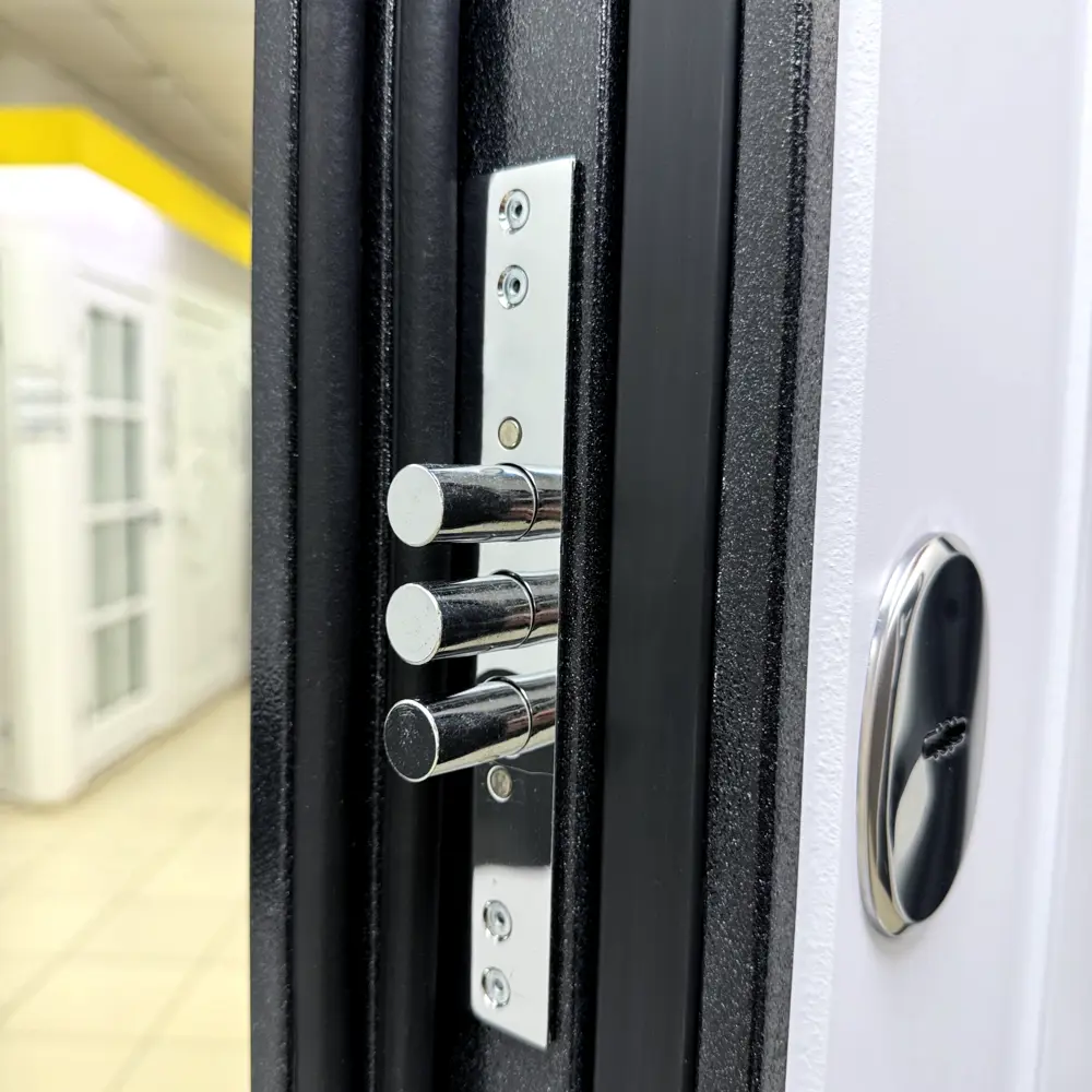Фото 8 Входная дверь Buldoors Buldoors Termo левый 205x86см цвет букле черный штамп/белый матовый Фото 8 Входная дверь Buldoors Buldoors Termo левый 205x86см цвет букле черный штамп/белый матовый