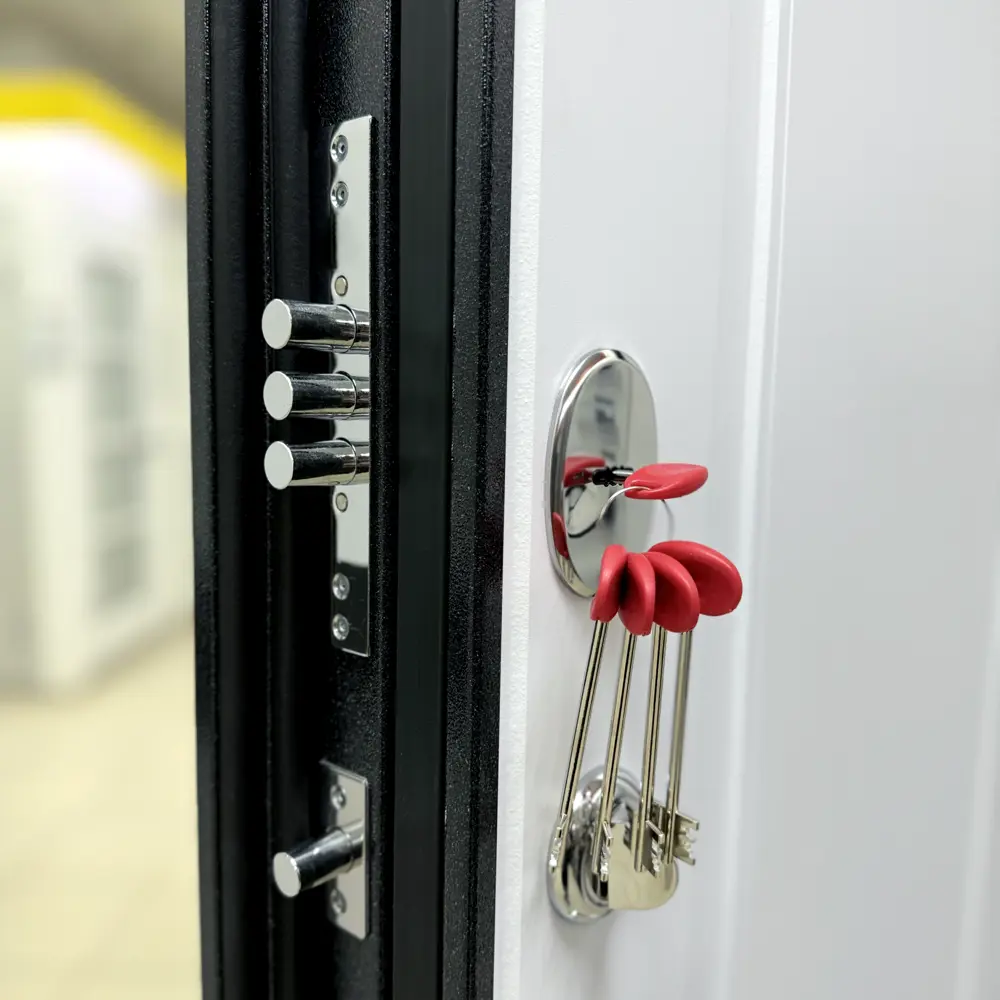 Фото 10 Входная дверь Buldoors Buldoors Termo левый 205x86см цвет букле черный штамп/белый матовый Фото 10 Входная дверь Buldoors Buldoors Termo левый 205x86см цвет букле черный штамп/белый матовый