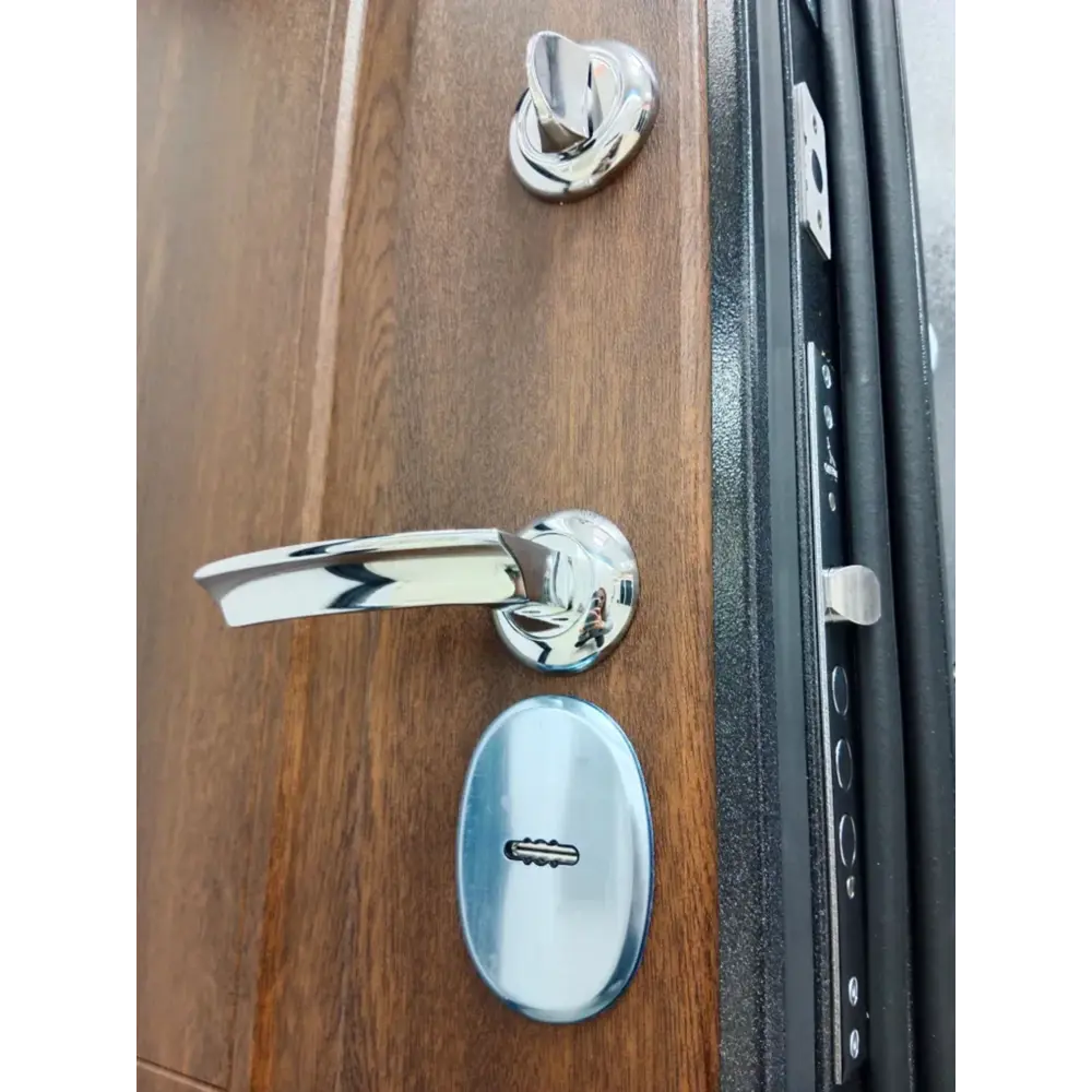 Фото 9 Входная дверь Buldoors Buldoors Termo левый 205x86см цвет букле черный штамп/орех грецкий Фото 9 Входная дверь Buldoors Buldoors Termo левый 205x86см цвет букле черный штамп/орех грецкий