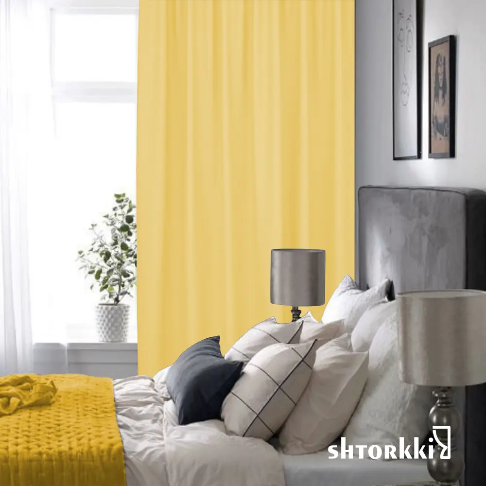 Фото 13 Комплект штор блэкаут Yellow 100x270 см 2 шт