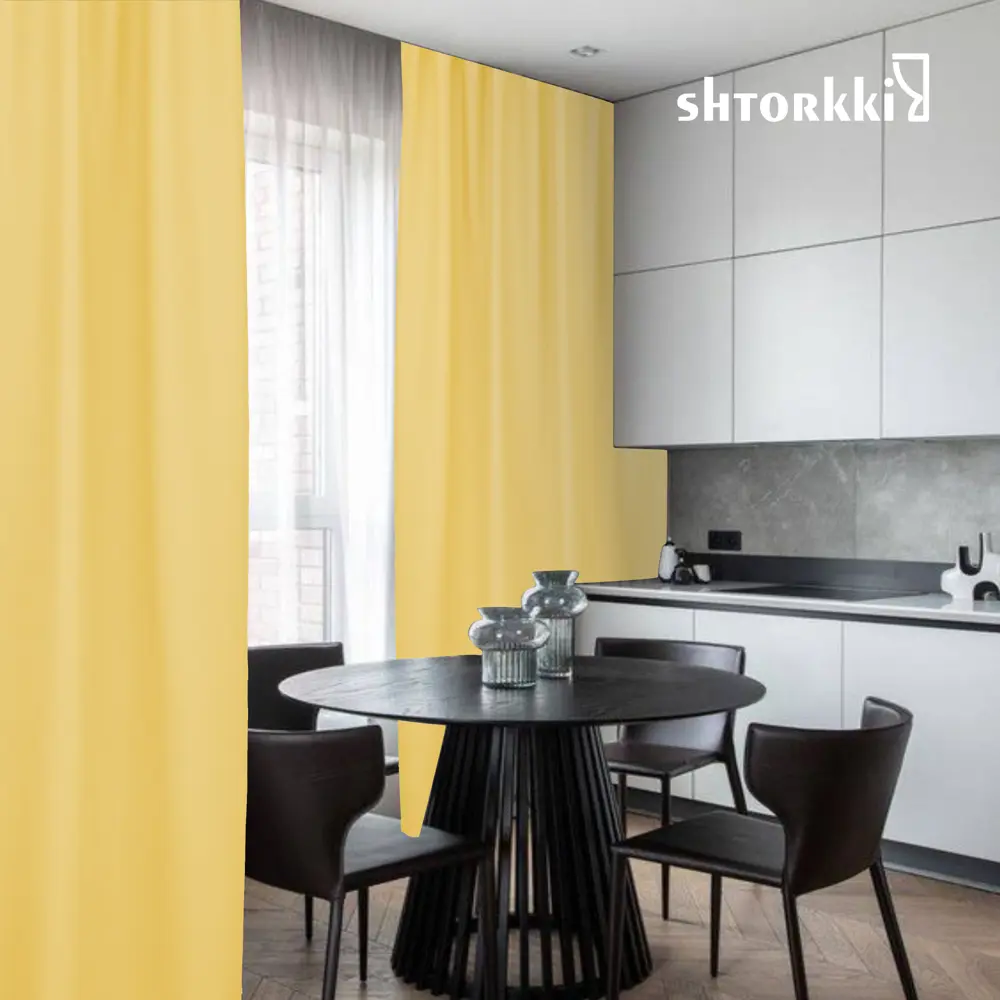 Фото 6 Комплект штор на ленте со скрытыми петлями Shtorkki Yellow IBL175300-61 87.50x300 см цвет желтый Фото 6 Комплект штор на ленте со скрытыми петлями Shtorkki Yellow IBL175300-61 87.50x300 см цвет желтый