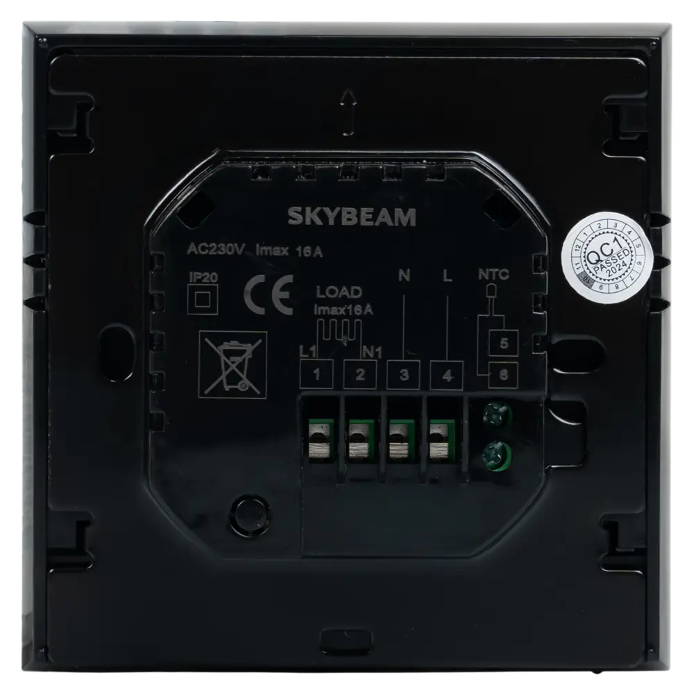 Фото 3 Терморегулятор для теплого пола Skybeam S502B электронный программируемый цвет черный Фото 3 Терморегулятор для теплого пола Skybeam S502B электронный программируемый цвет черный
