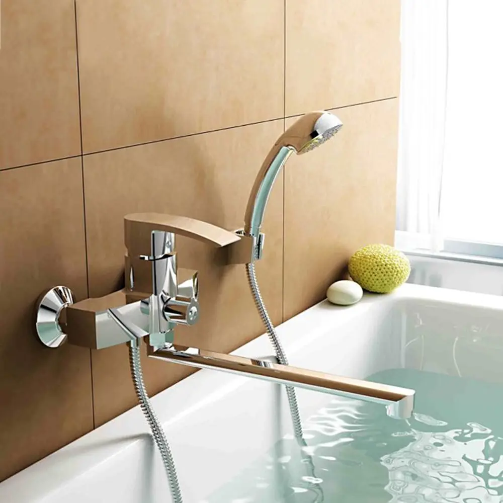 Фото 2 Смеситель для ванны Ledeme 43750 однорычажный с душевой лейкой цвет хром Фото 2 Смеситель для ванны Ledeme 43750 однорычажный с душевой лейкой цвет хром