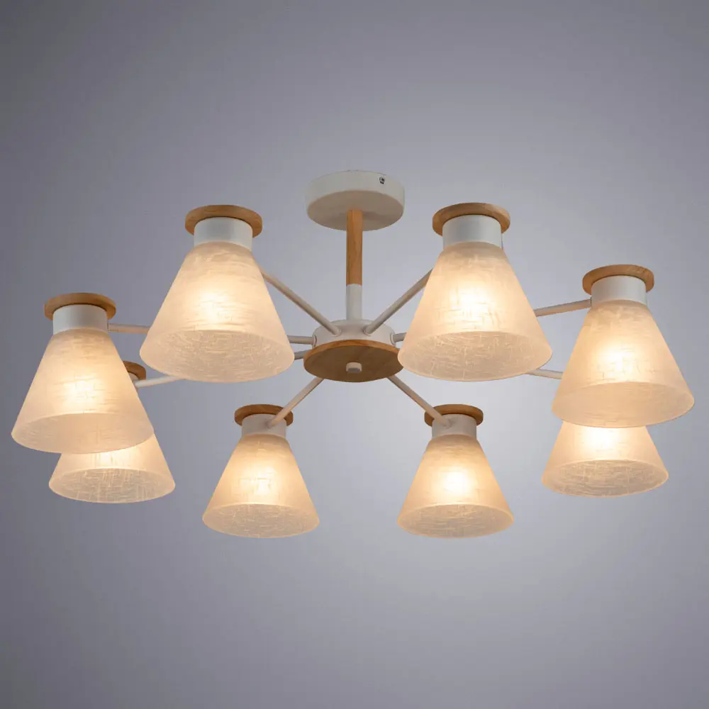 Фото 3 Люстра на штанге Arte Lamp Tyler Ar_a1031pl-8wh 8 ламп 8 м² цвет белый Фото 3 Люстра на штанге Arte Lamp Tyler Ar_a1031pl-8wh 8 ламп 8 м² цвет белый