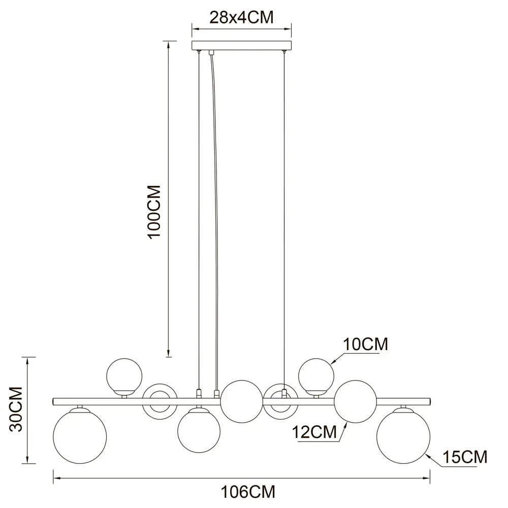 Фото 2 Люстра подвесная Arte Lamp Gemini Ar_a2243sp-9pb 9 ламп 5 м² цвет медный Фото 2 Люстра подвесная Arte Lamp Gemini Ar_a2243sp-9pb 9 ламп 5 м² цвет медный