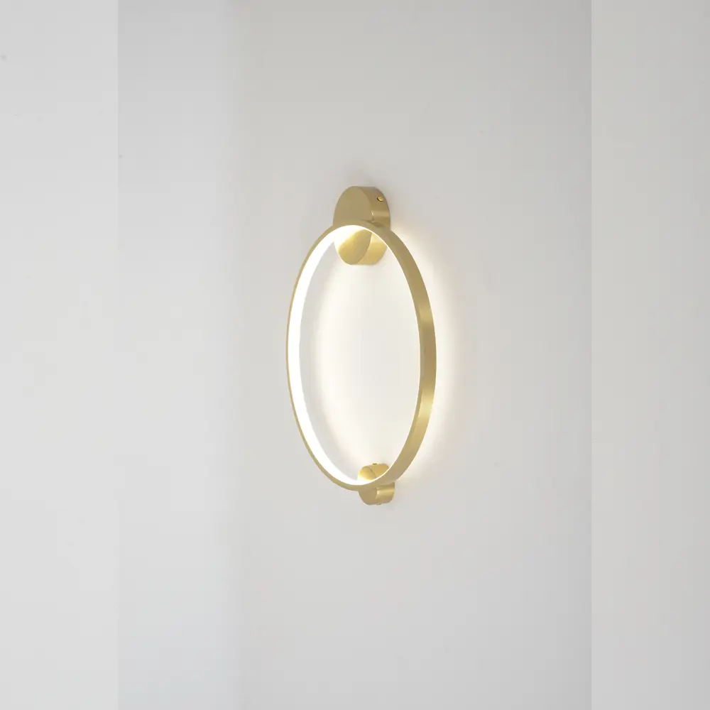 Фото 6 Настенный светильник светодиодный влагозащищенный Crystal Lux Real ap18w brass теплый белый (желтый) свет цвет жёлтый/золотой Фото 6 Настенный светильник светодиодный влагозащищенный Crystal Lux Real ap18w brass теплый белый (желтый) свет цвет жёлтый/золотой