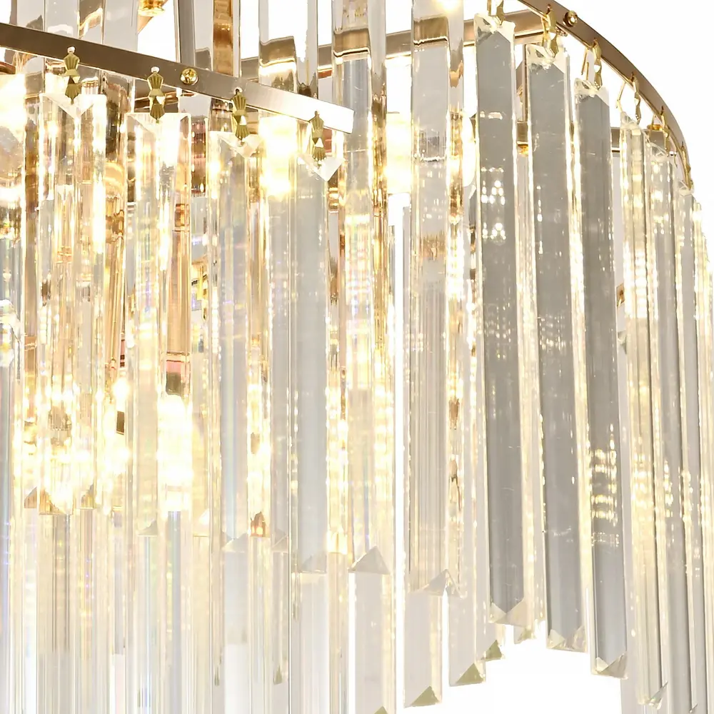 Фото 3 Люстра подвесная Reluce fg Rlc_98068-0.4-400_fg 5 ламп 30 м² цвет золото/прозрачный Фото 3 Люстра подвесная Reluce fg Rlc_98068-0.4-400_fg 5 ламп 30 м² цвет золото/прозрачный