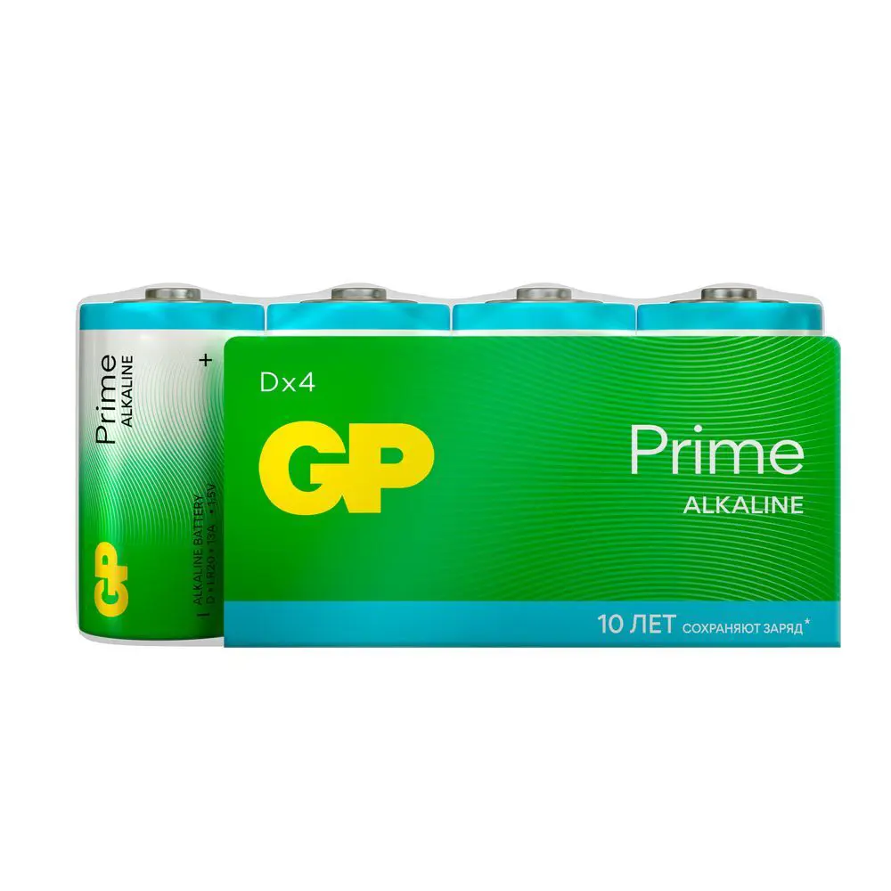 Фото 9 Батарейка GP Prime алкалиновая LR20 D 4 шт. Фото 9 Батарейка GP Prime алкалиновая LR20 D 4 шт.