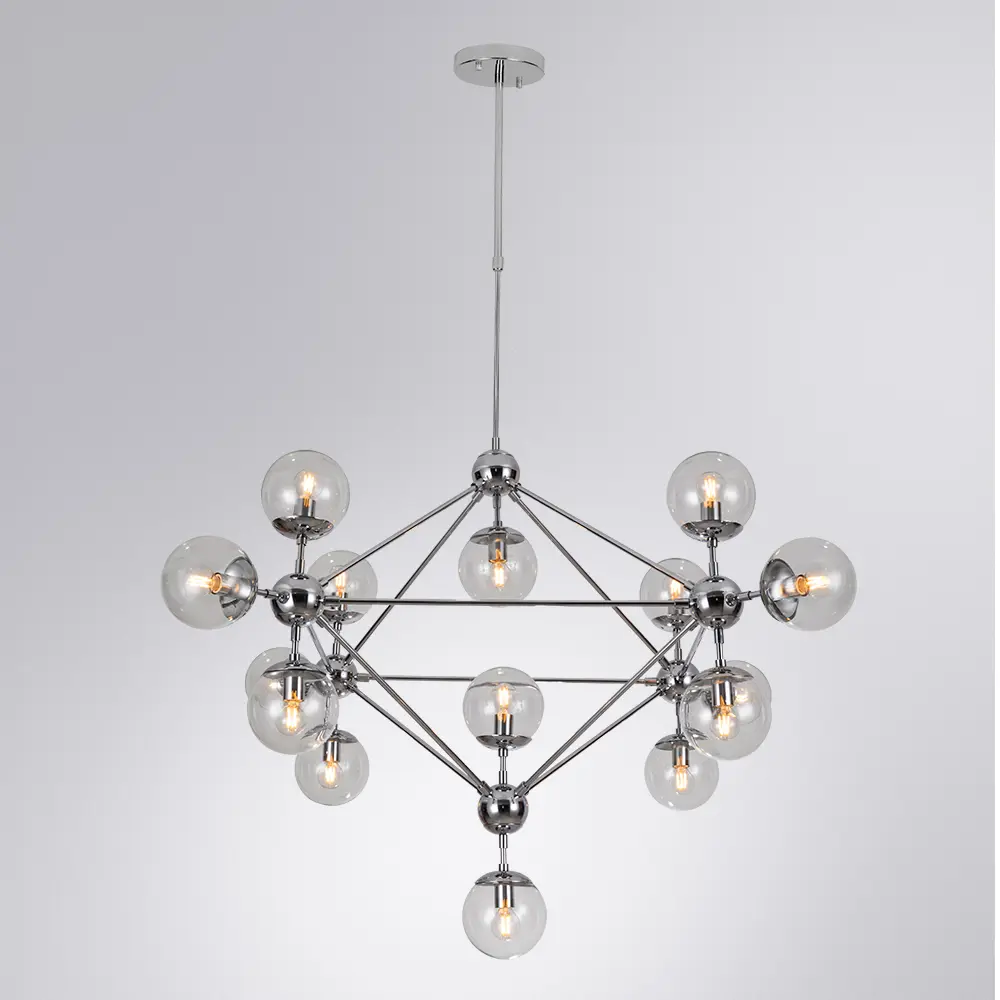 Фото 2 Люстра на штанге Arte Lamp Bolla Ar_a1664sp-15cc 15 ламп 25 м² цвет хром Фото 2 Люстра на штанге Arte Lamp Bolla Ar_a1664sp-15cc 15 ламп 25 м² цвет хром