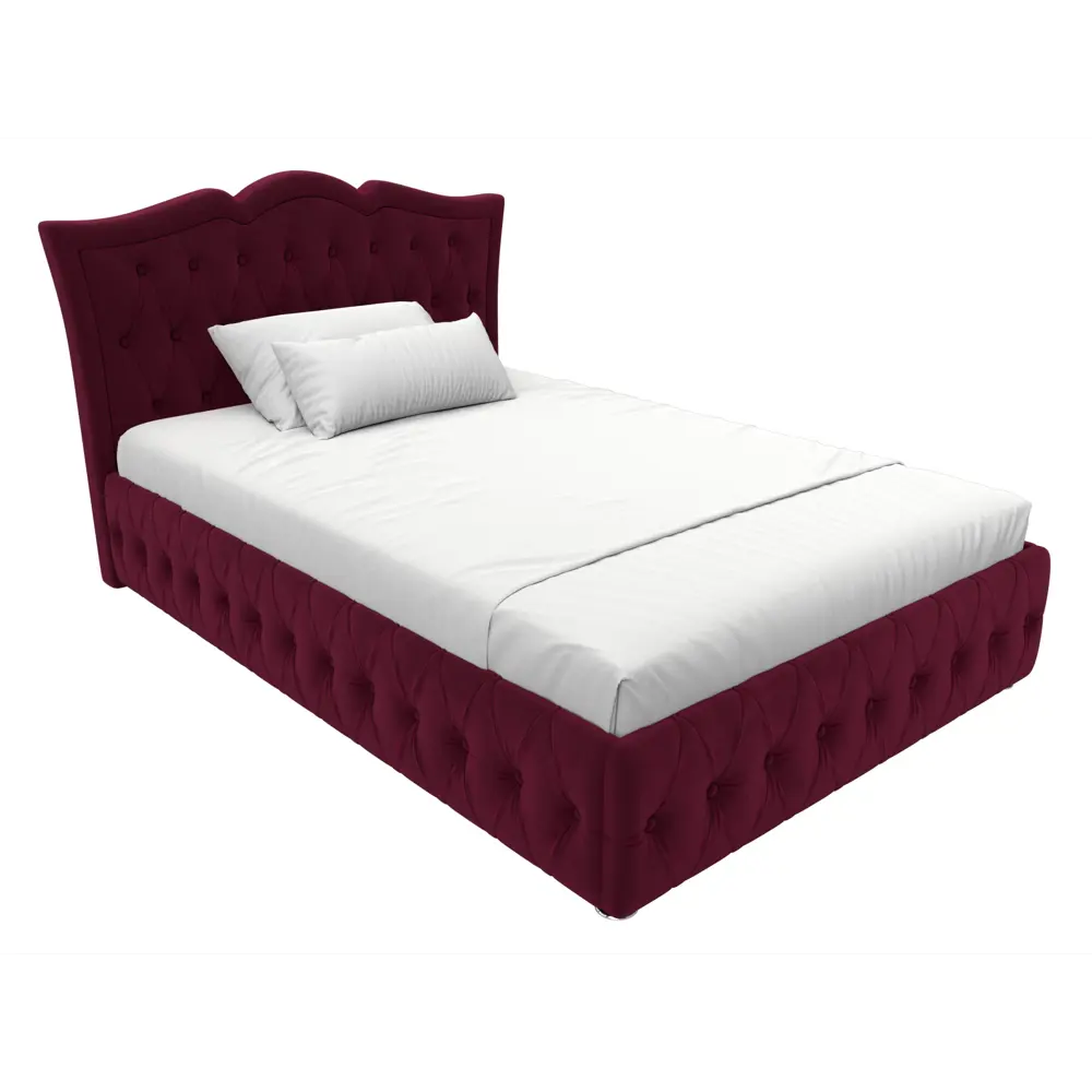 Фото 2 Кровать Герда 140 Лига диванов 28180 167x110x211 см микровельвет цвет бордовый Фото 2 Кровать Герда 140 Лига диванов 28180 167x110x211 см микровельвет цвет бордовый