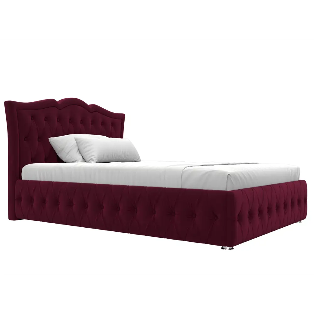 Фото 4 Кровать Герда 140 Лига диванов 28180 167x110x211 см микровельвет цвет бордовый Фото 4 Кровать Герда 140 Лига диванов 28180 167x110x211 см микровельвет цвет бордовый